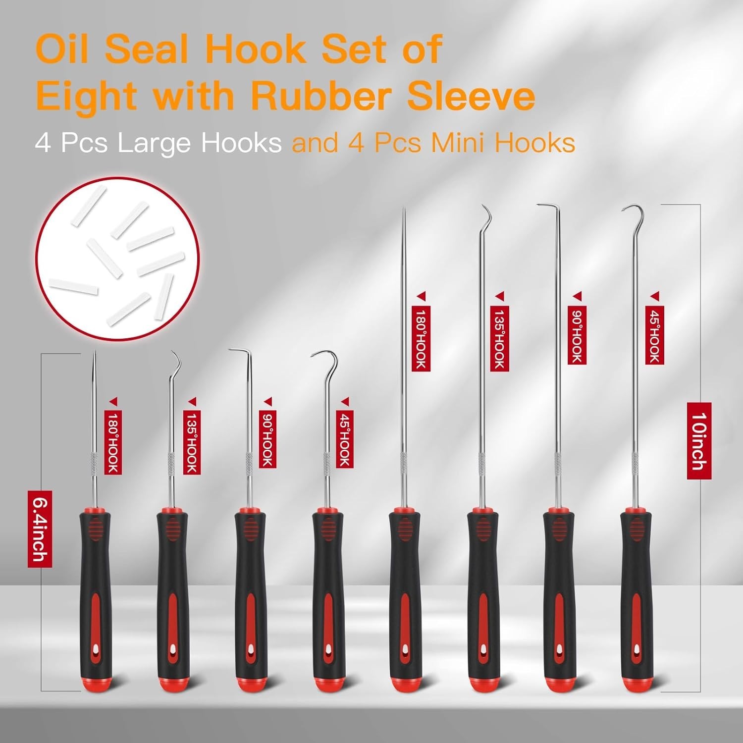 Professional 8-Piece Pick Set: Durable Rust-Resistant Tools for Automotive Use