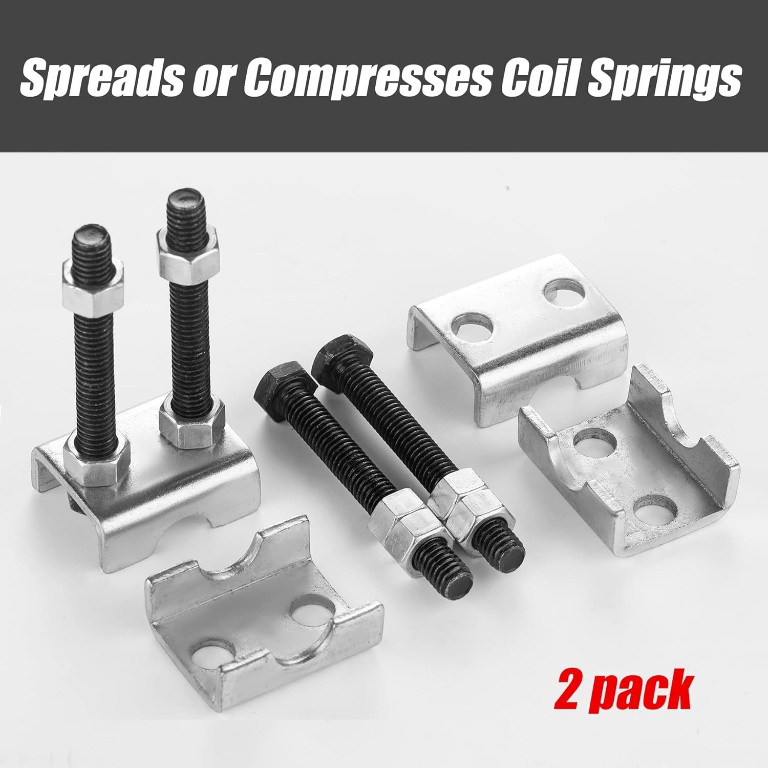 2 Pack Adjustable Coil Spring Compressor Tool for Car Truck Suspension – Carb…