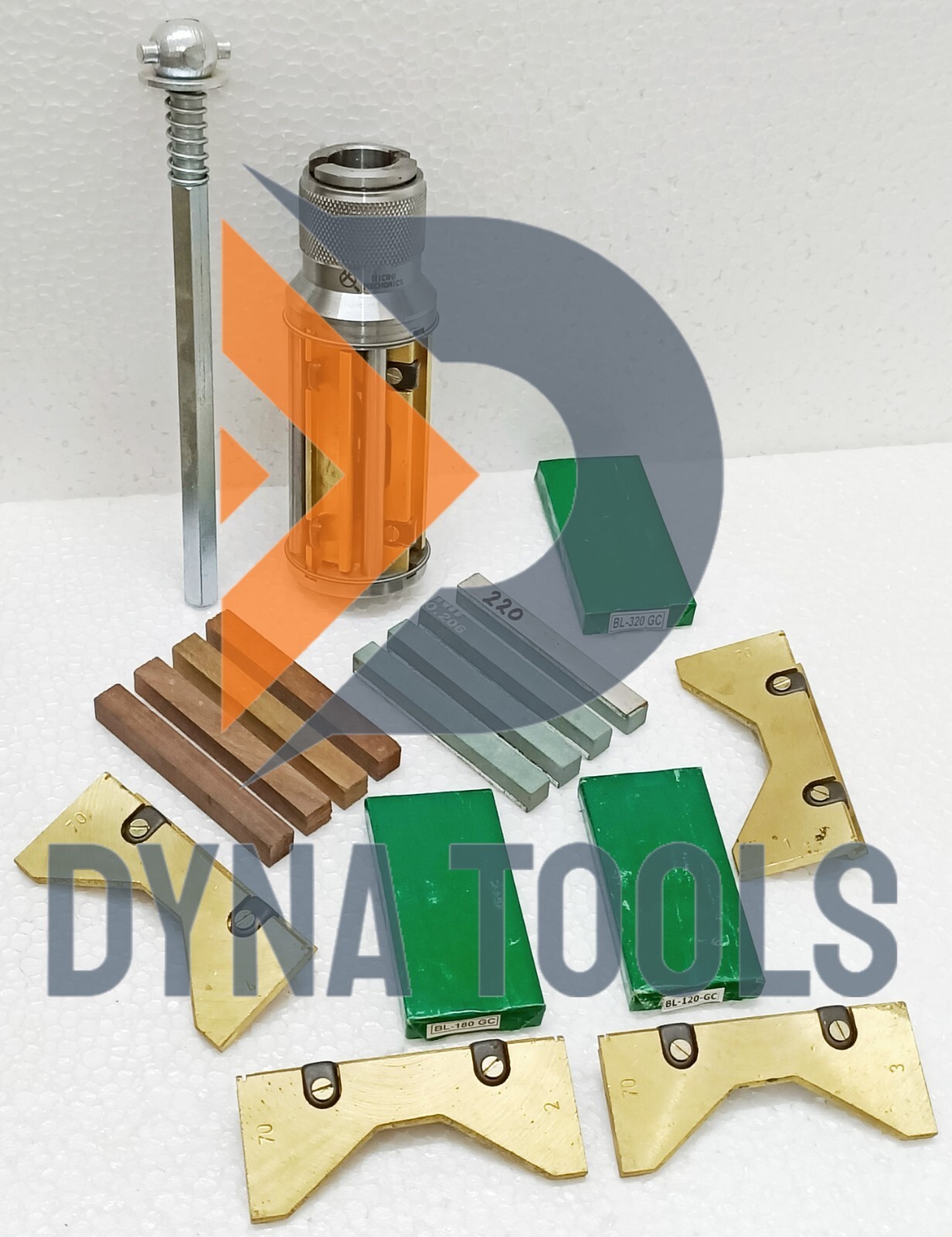 Cylinder Engine Hone Kit 3.5″ To 6.5″ Honing Machine +Green Stones Wooden Blocks