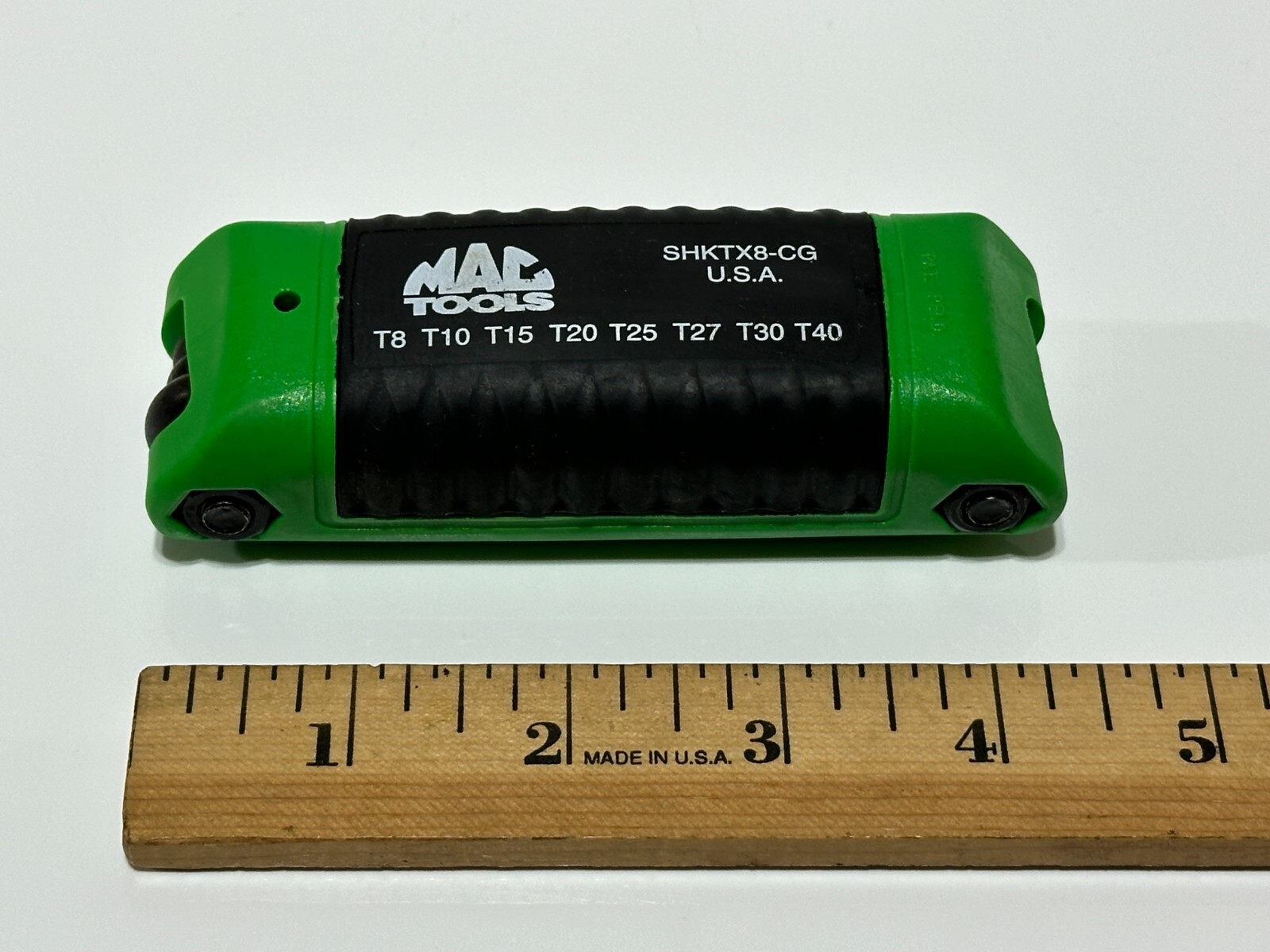 MAC Tools USA (NEW) SHKTX8 8pc Torx T8-T40 Fold-Up Hex Key Set Tool – Green Grip