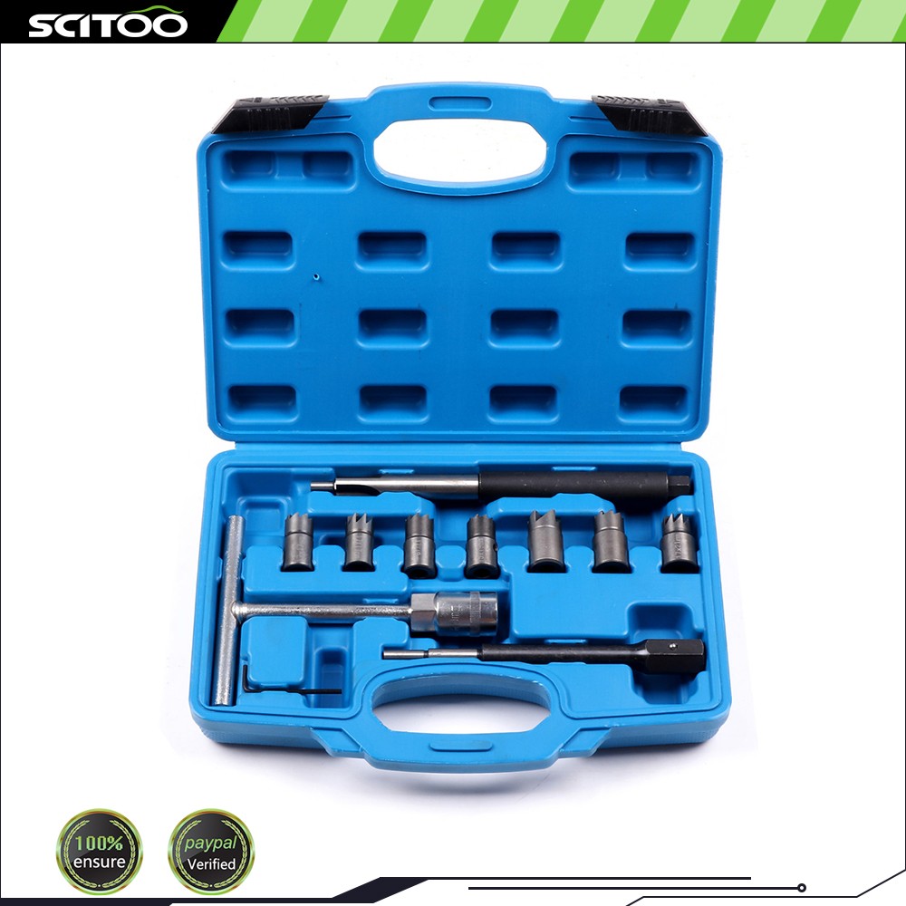Diesel Injector Seat Cutter Set with 15MM-21MM Reamers For , Ford, BMW