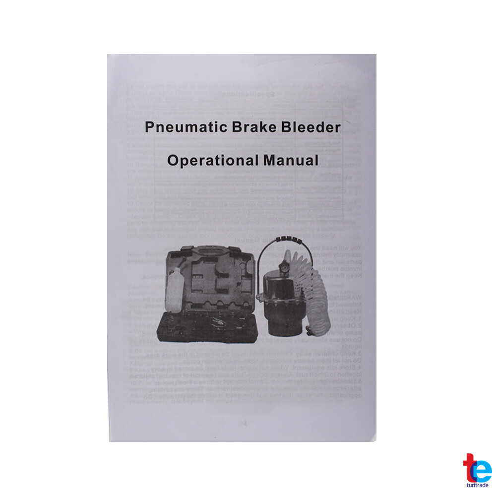 Portable Pneumatic Air Pressure Brake Kit & Clutch Bleeder Valve System Kit