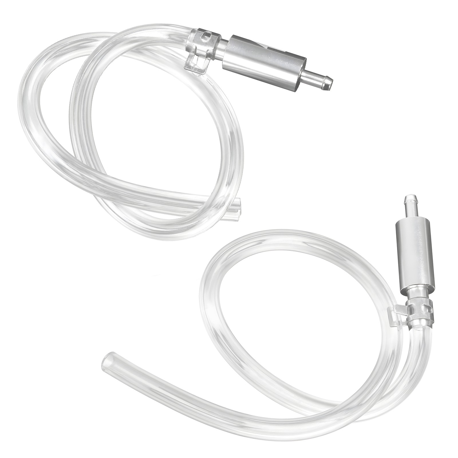 2 PCS Brake Bleeder Hose, One Way Check Valve Tube Bleeding Tool Kit Silver US