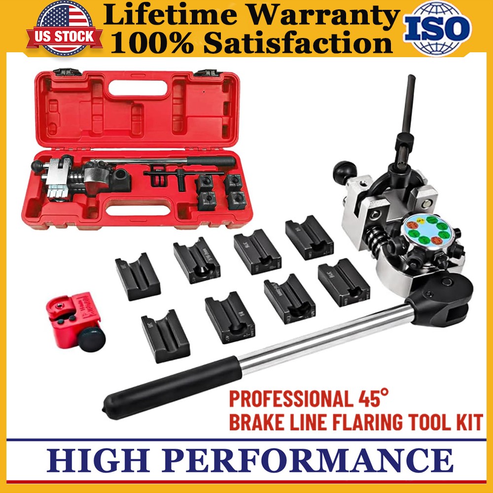 New 45° Brake Line Flaring Tool Repair Kit for 3/16″, 1/4″, 5/16″, 3/8″ Tube