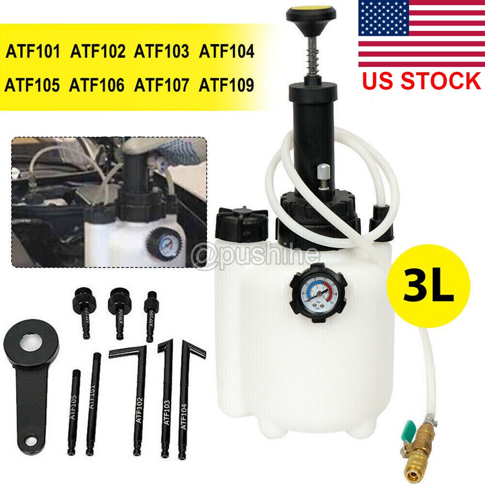 3L Transmission Oil Filling System Fluid Pump Manual Tool With 8pcs ATF Adaptors