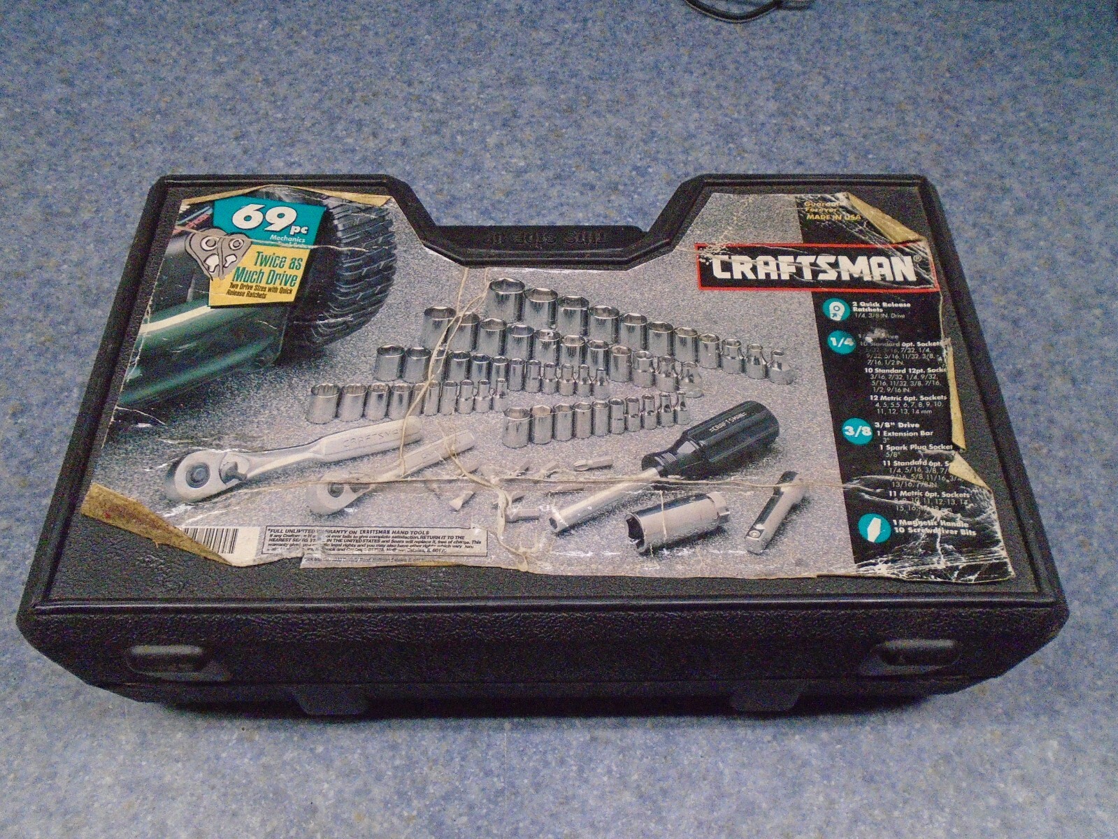 Craftsman USA 69 Piece Mechanic Tool Set with Case No 33469