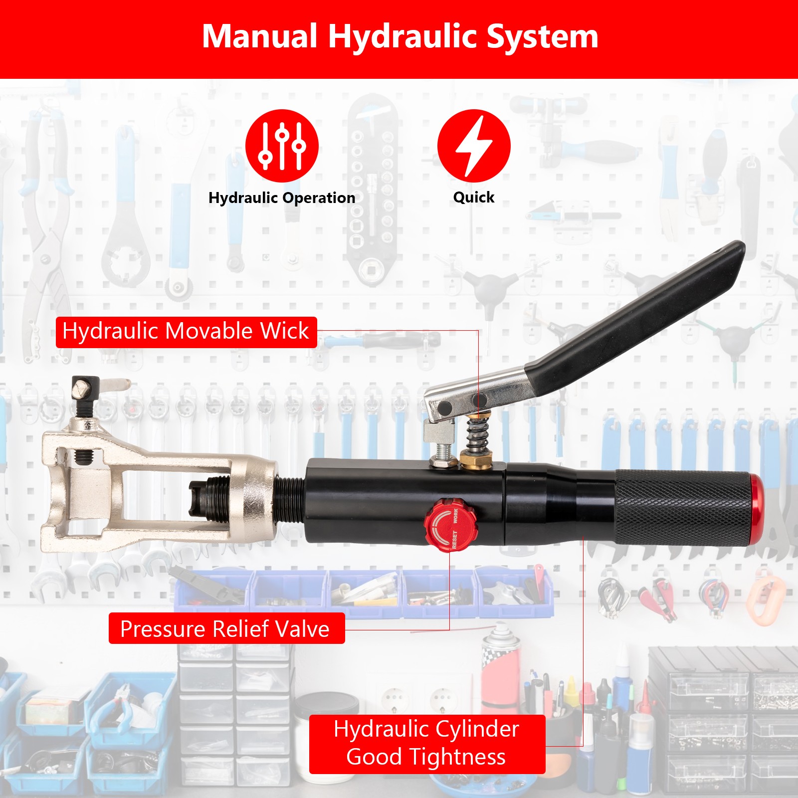 Hydraulic Flaring Tool Kits 45° Double Flaring Tools Brake Repair for 3/16″-1/2″