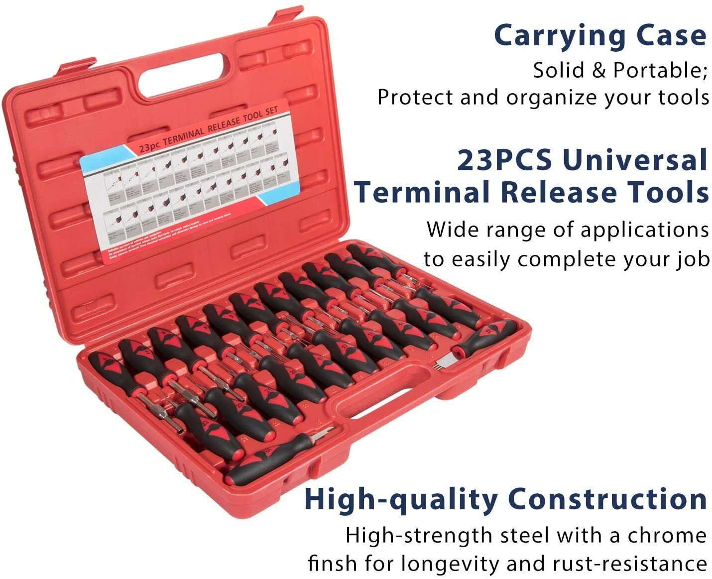 23Pcs Universal Terminal Release Tool Electrical Connector Extractor Removal Set