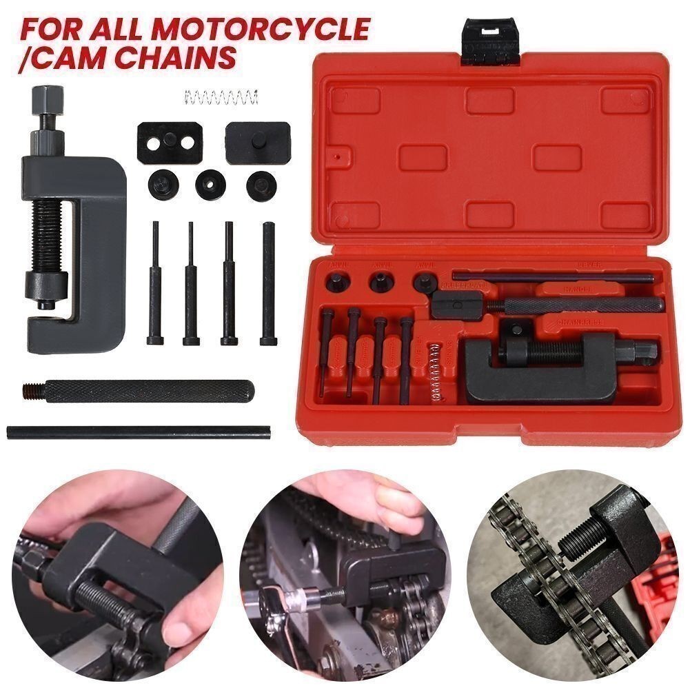 [13Pcs] Chain Cutter Rivet Tool Set Riveting Breaker ATV Bike Motor Cam Drive US