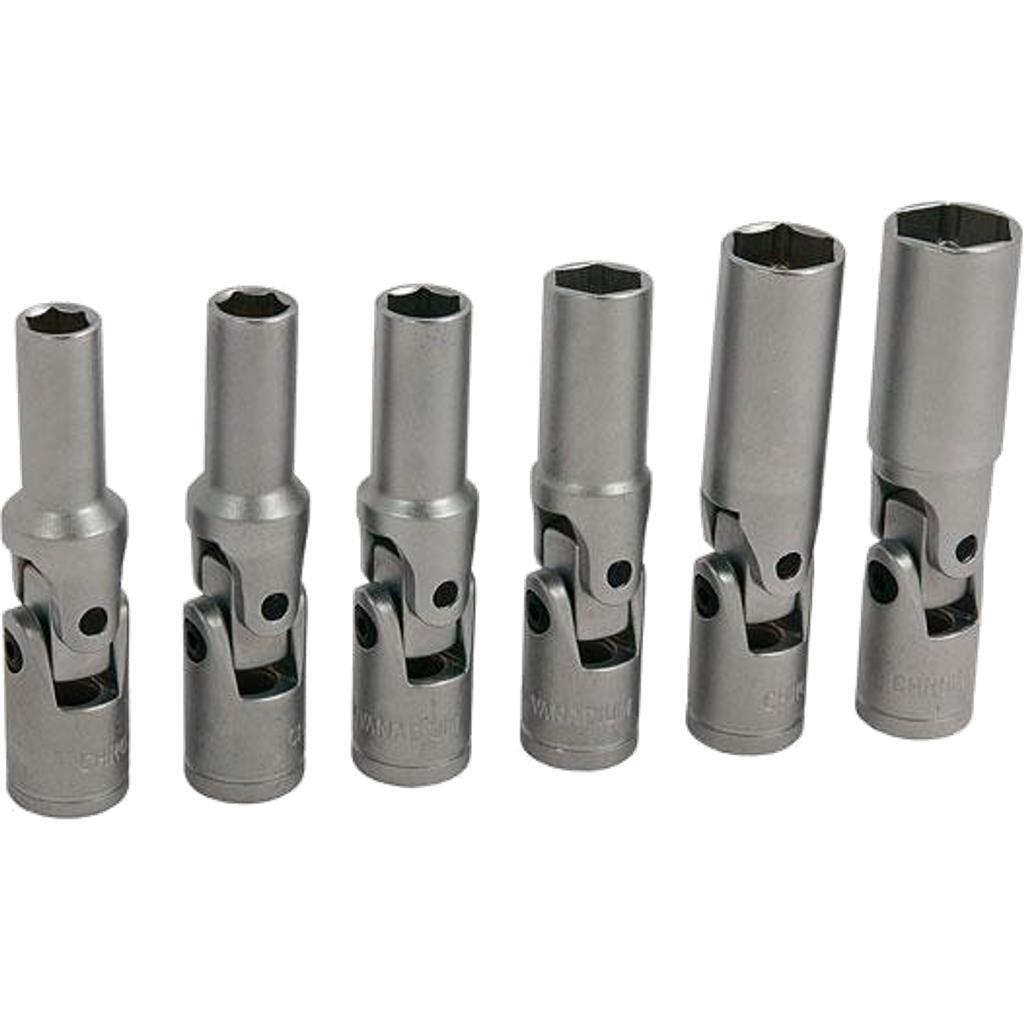 6pc Glow Plug Universal Joint Socket Set Metric Sockets Hub Removal 3/8″ CT1801