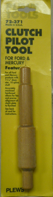 NOS! PLEWS CLUTCH PILOT TOOL for FORD & MERCURY, No. 72-371