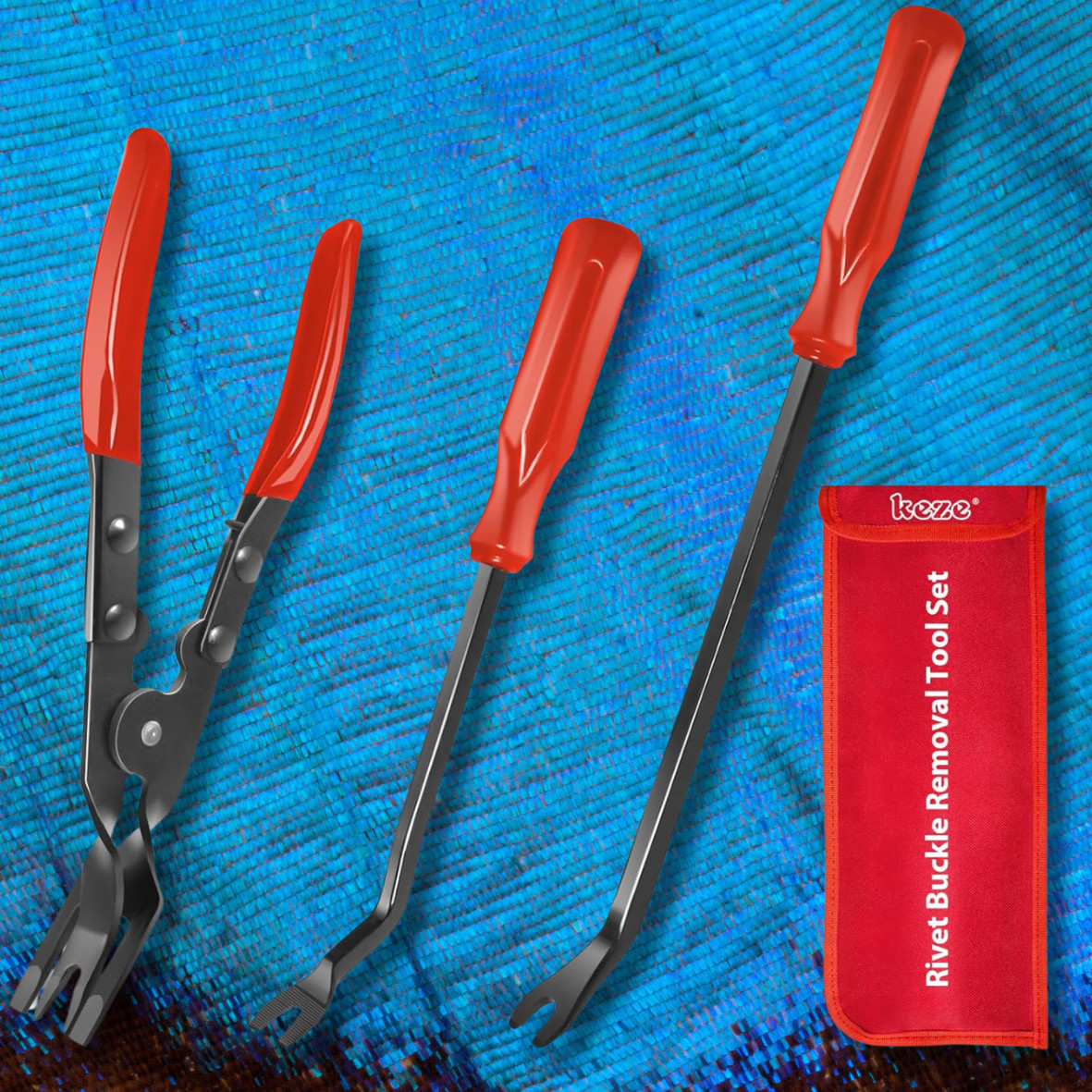 3Pcs Car Trim Clip Upholstery Removal Tool Door Panel Fastener Pin Pliers Puller