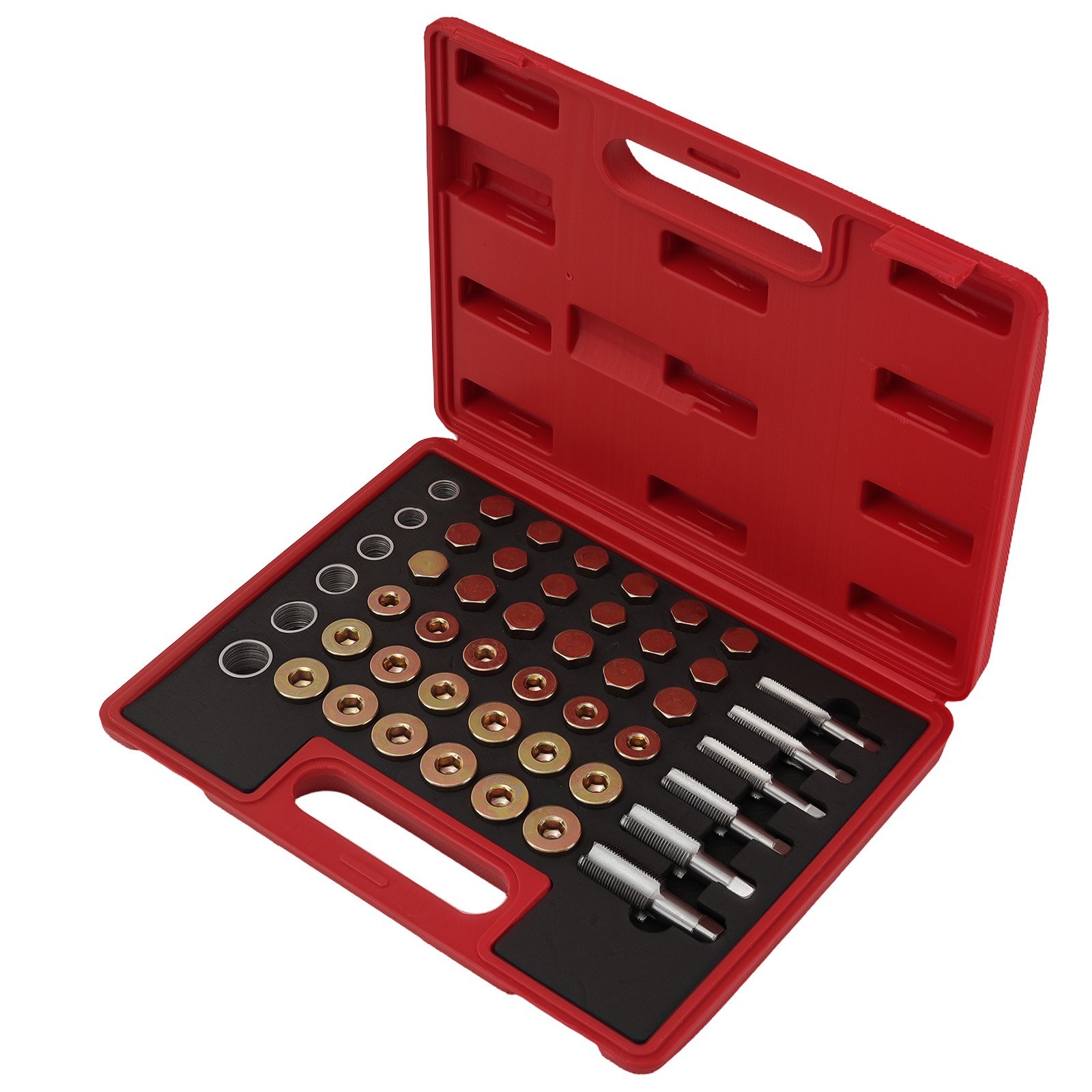 Oil Drain Thread Repair Tool Kit for Vehicles M13-M22 114pc Plug & Washer Set