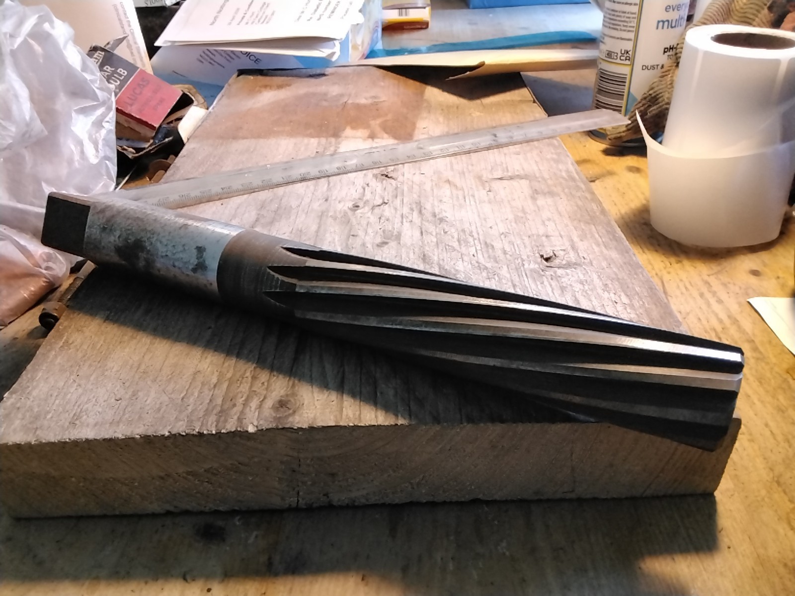 Spiral Reamer 1.1/16″ With 7/8″ Chuck.. Appears To Be Unused..
