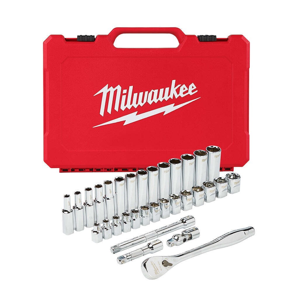 Milwaukee 48-22-9508 3/8″ Drive 32 Piece Metric Ratchet & Socket Set