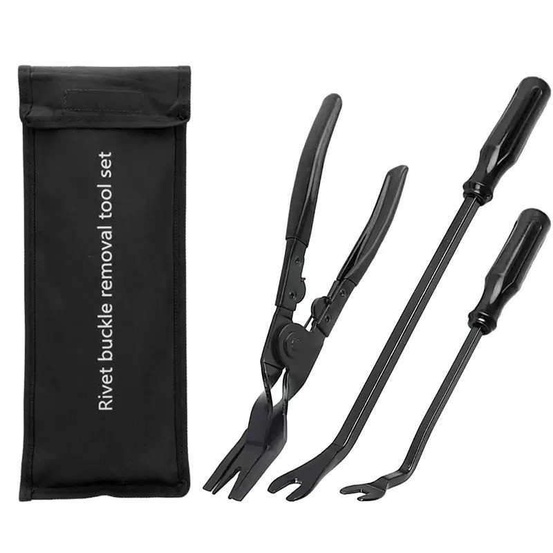 Black Nilight 3PCS Clip Pliers Set & Fastener Remover Auto Trim Removal Tool Kit