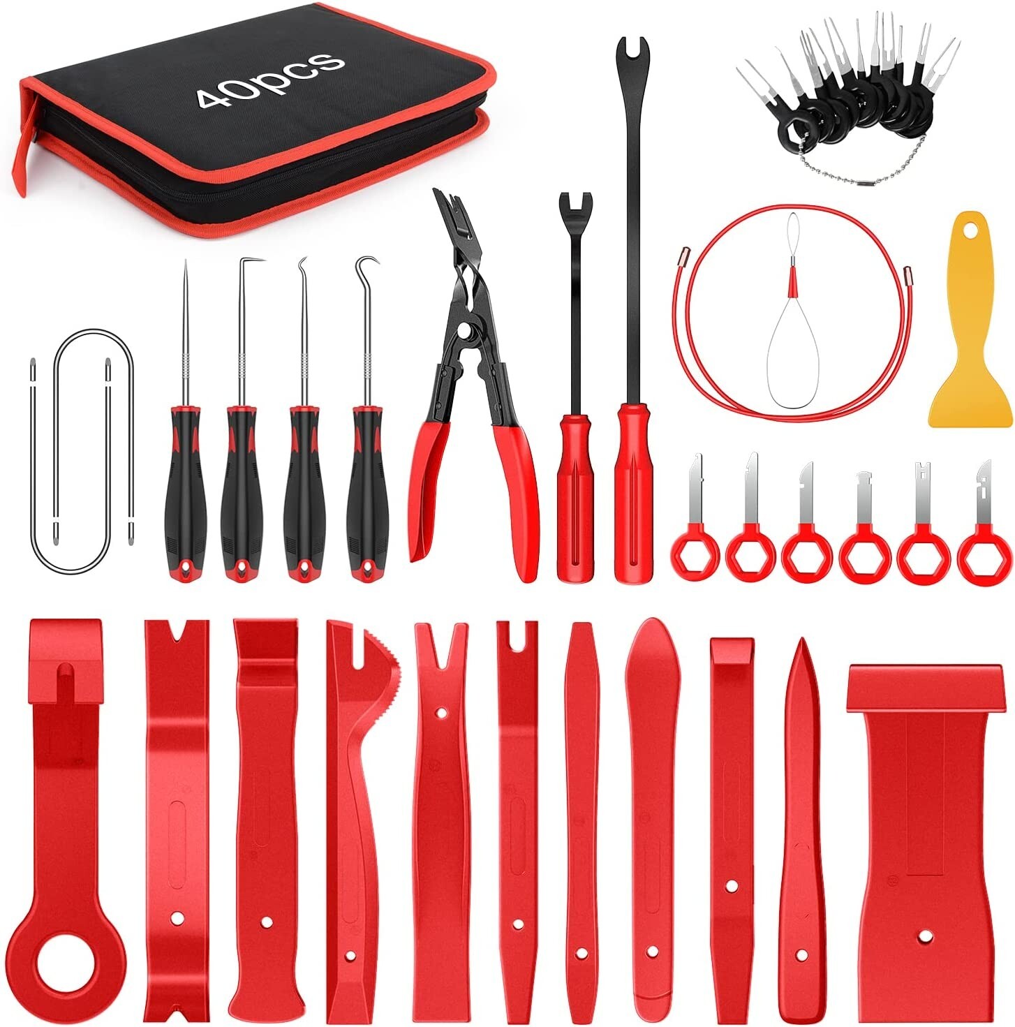 Nilight 40Pcs Auto Trim Removal Tool Set Car Panel Audio Removal Tool