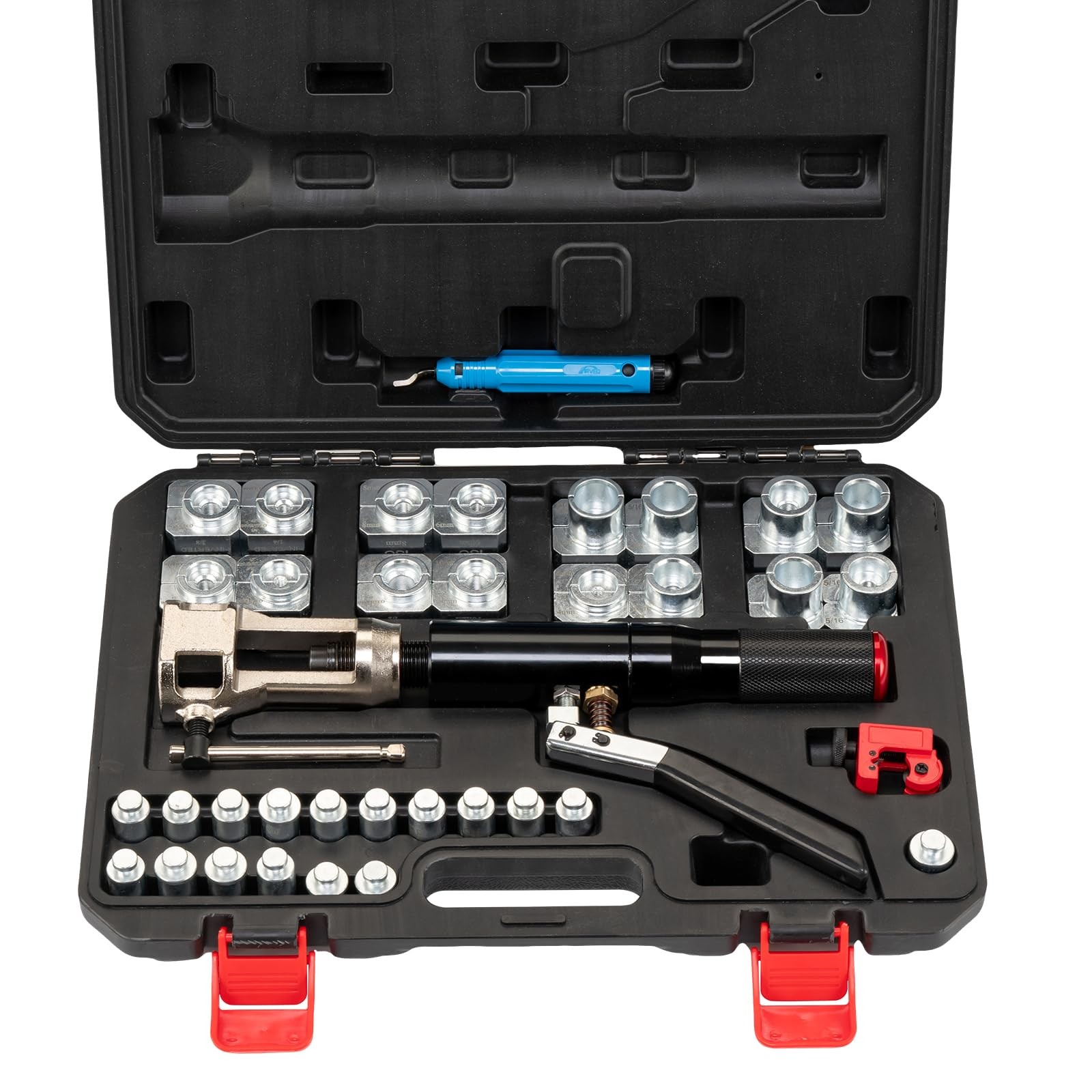 Hydraulic Brake Line Flaring Kit,45° Double Flaring Tool for 3/16″-1/2″ Copper T