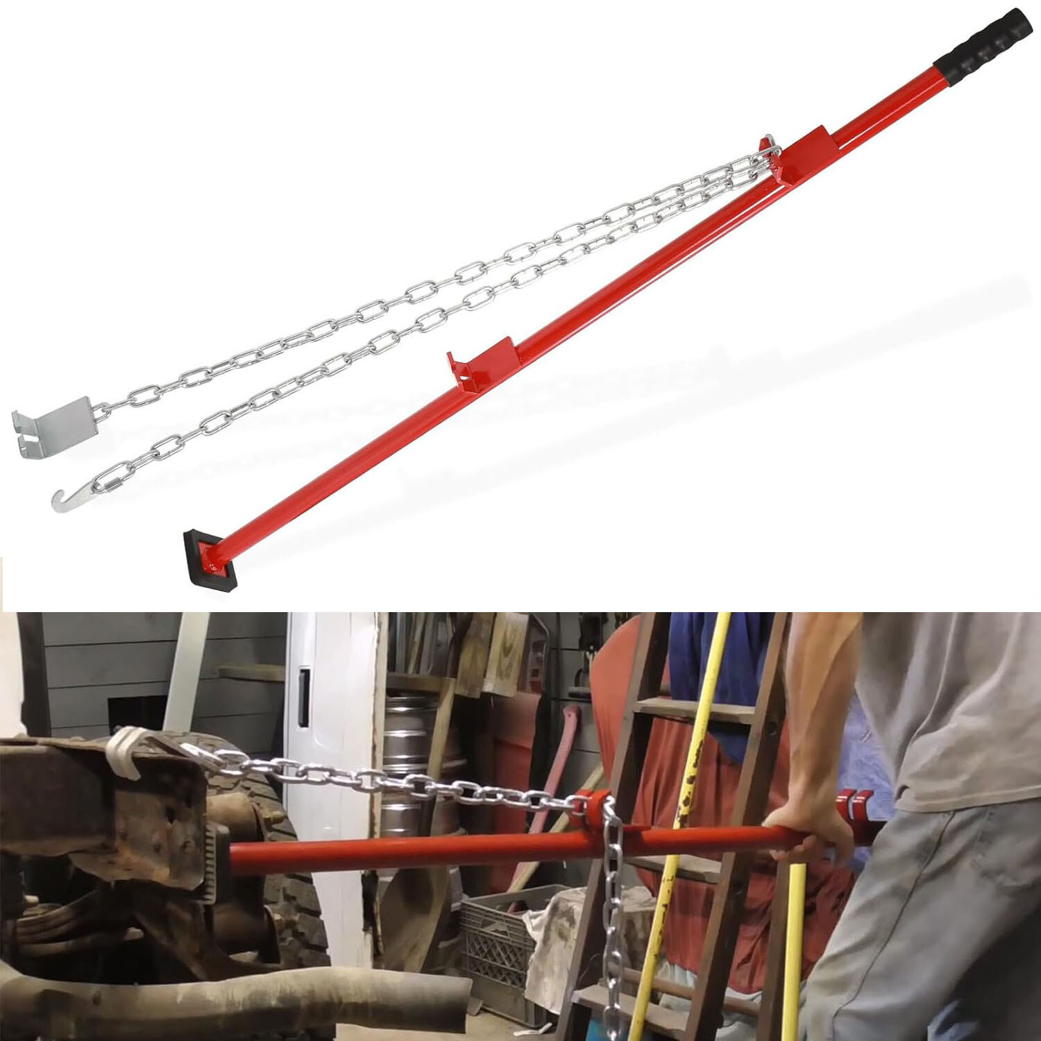 Car Bumper Panel Alignment Bar Repair Tool Hustler Stick Auto Body Jack 77175