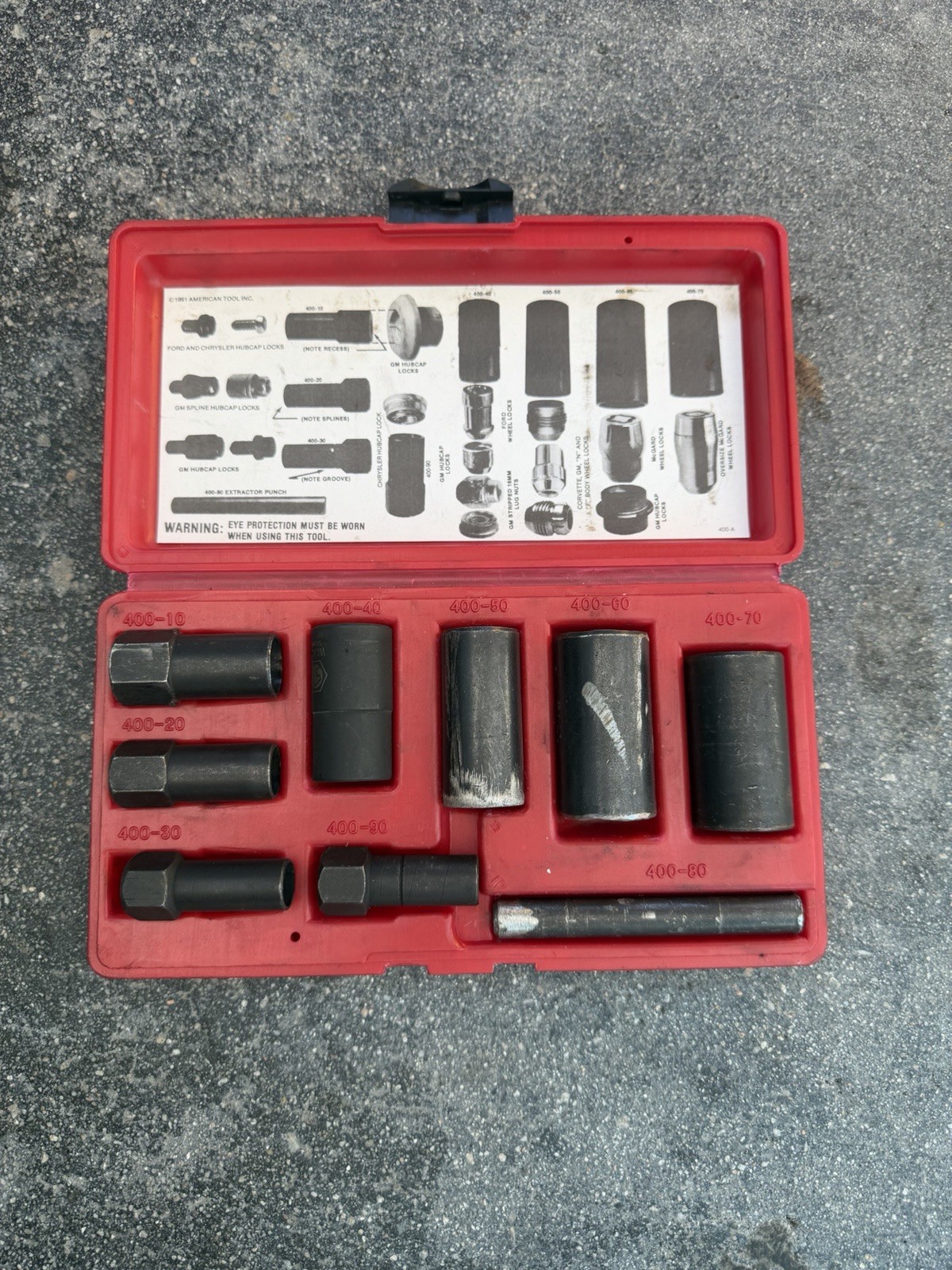 MATCO TOOLS WHEEL COVER KIT WCK402 Complete w/ Factory Hard Case Labels