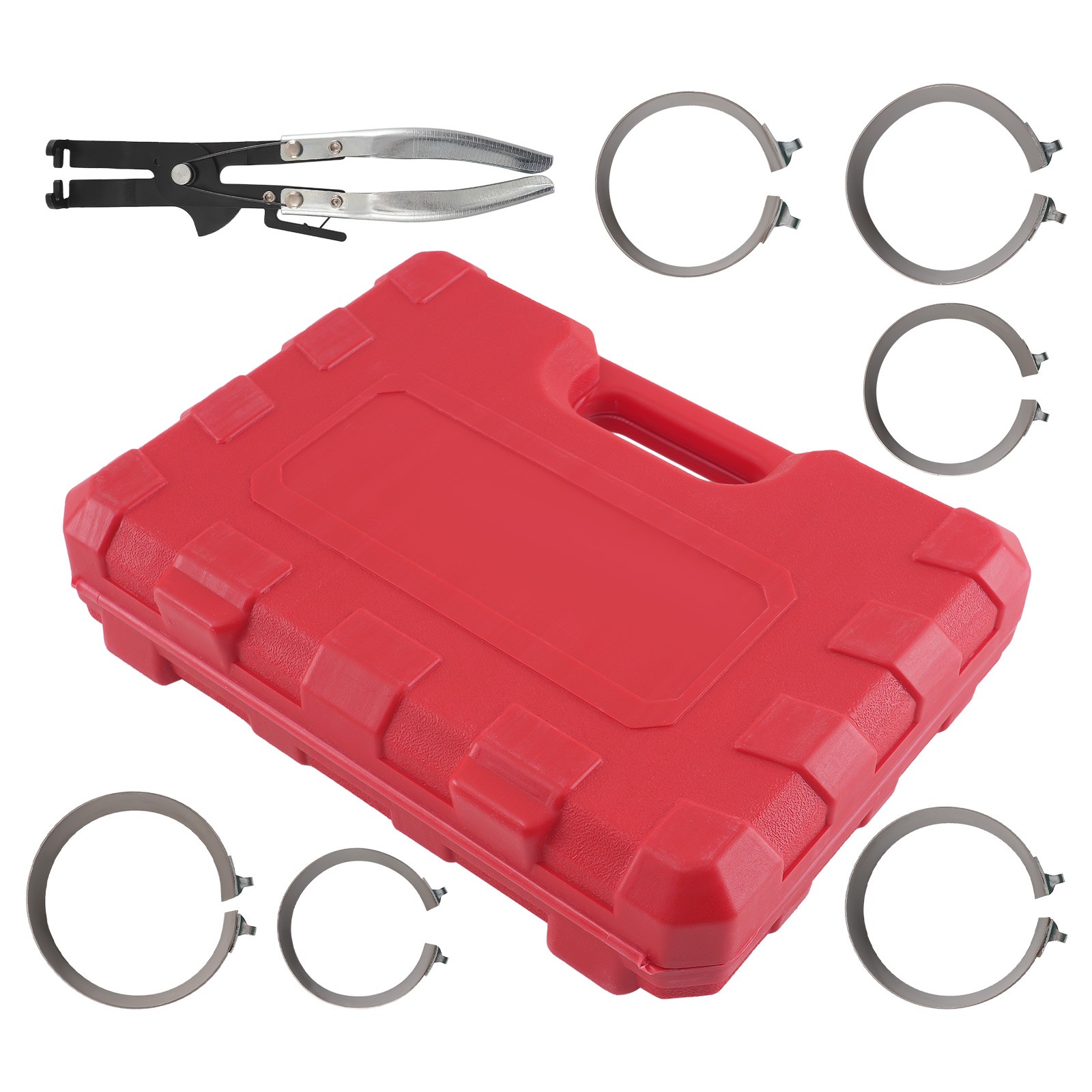 Piston Ring Compressor 73-111mm for Car Engine Rebuild 7PC Ratcheting Tool