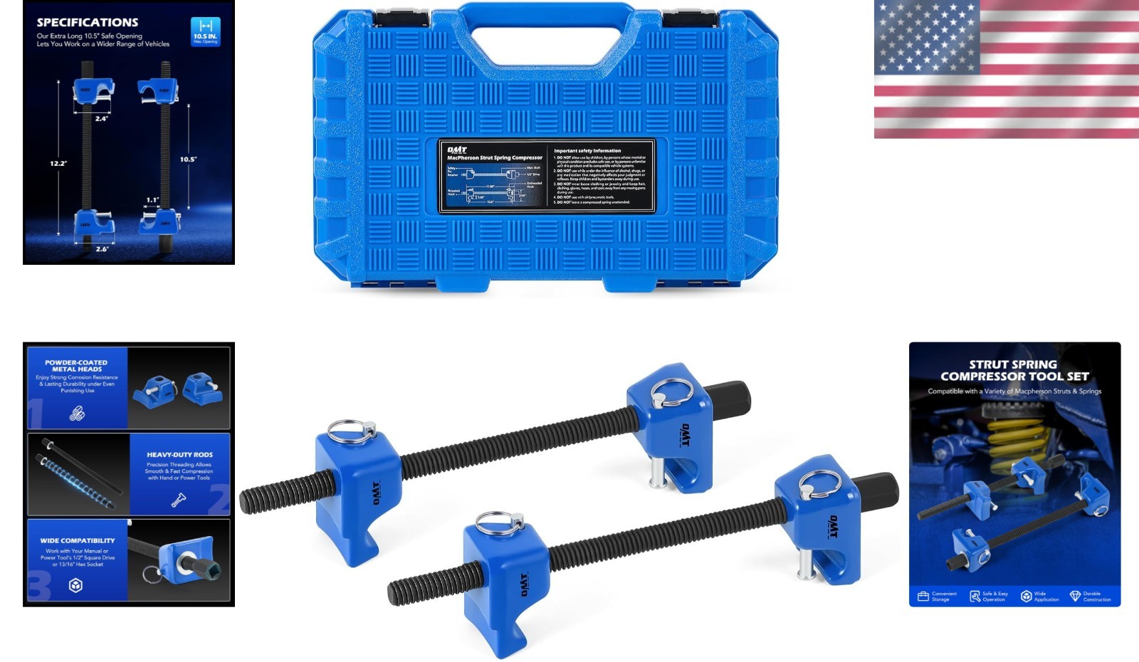 Strut Spring Compressor Tools, 1/2″ Drive