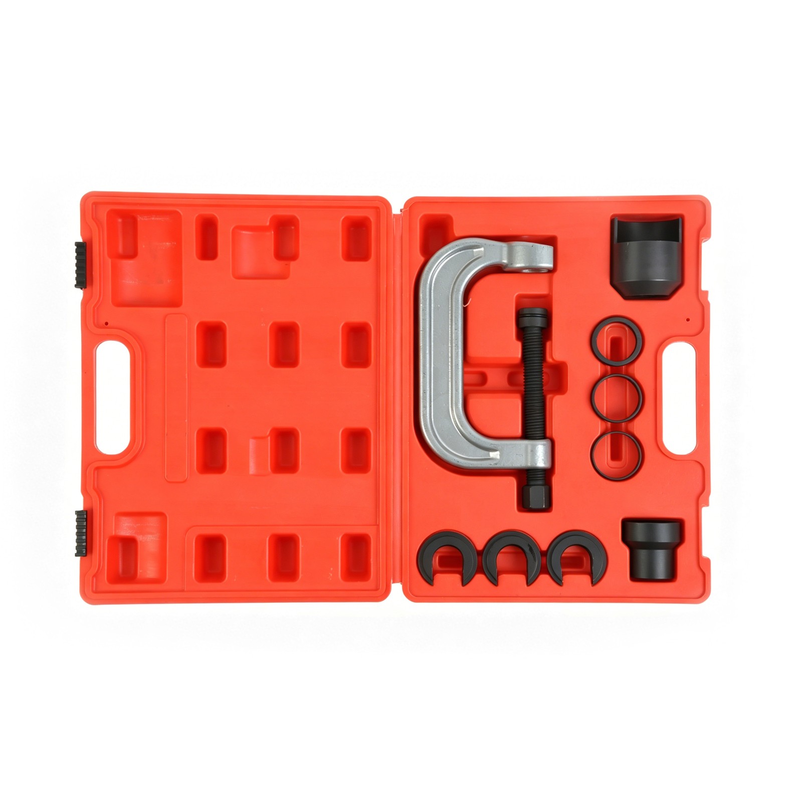 13Pc Upper Control Arm Bushing Service Tool Kit Forged C-Frame Press Service Set