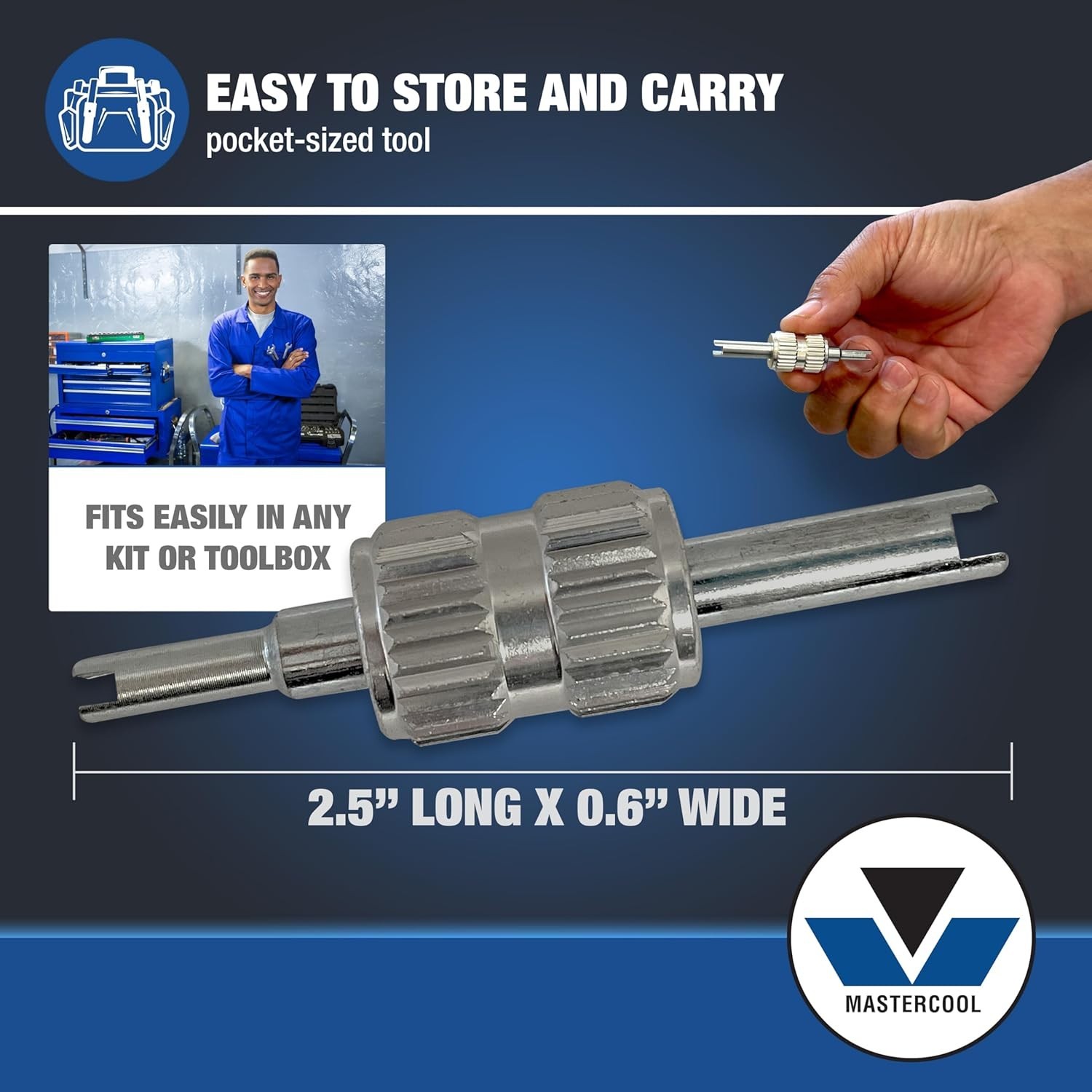 Versatile Valve Core Remover for Standard & Large Bore Cores – Pocket-Sized Tool