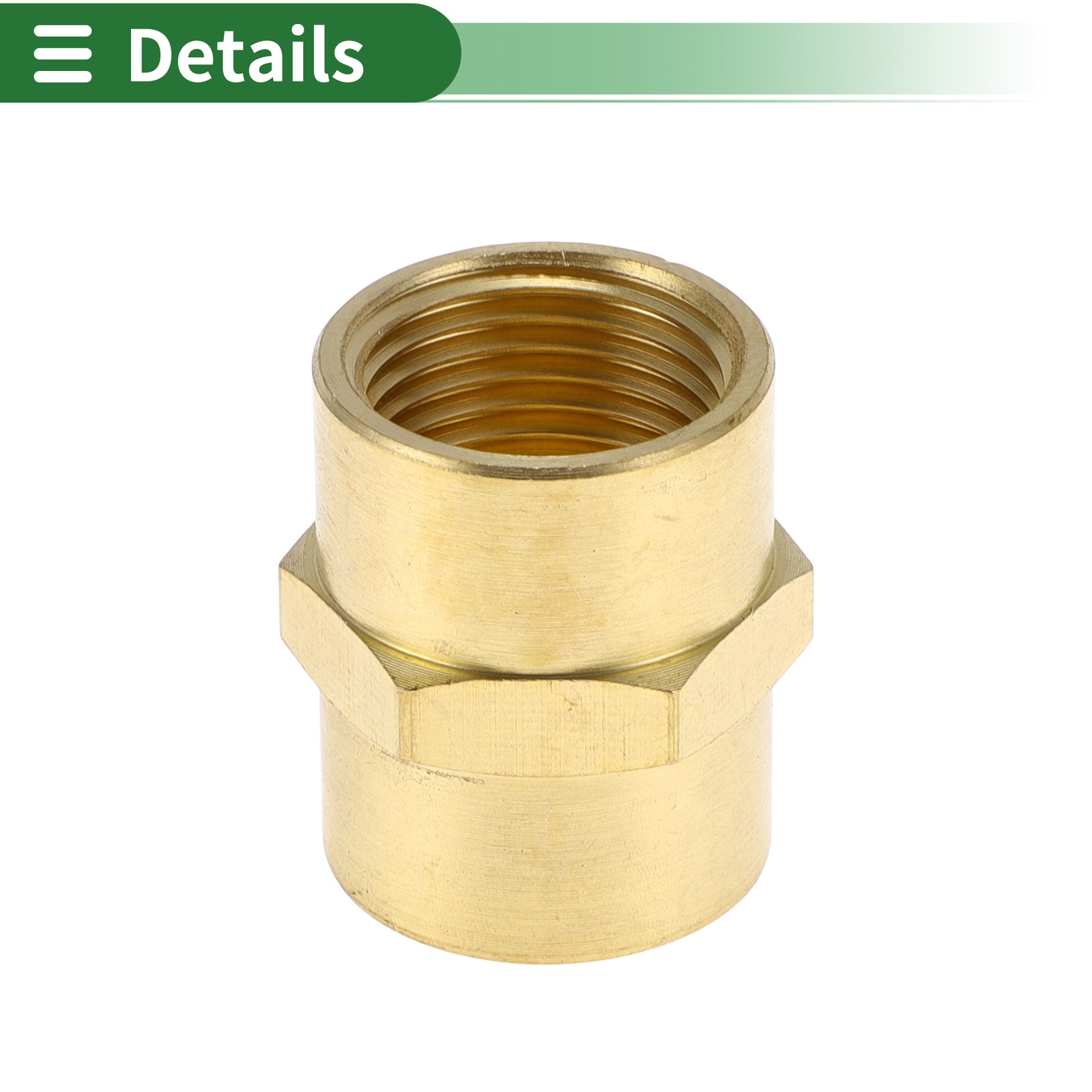 Brass Pipe Adapter 3/8″NPT Female Thread 2pcs