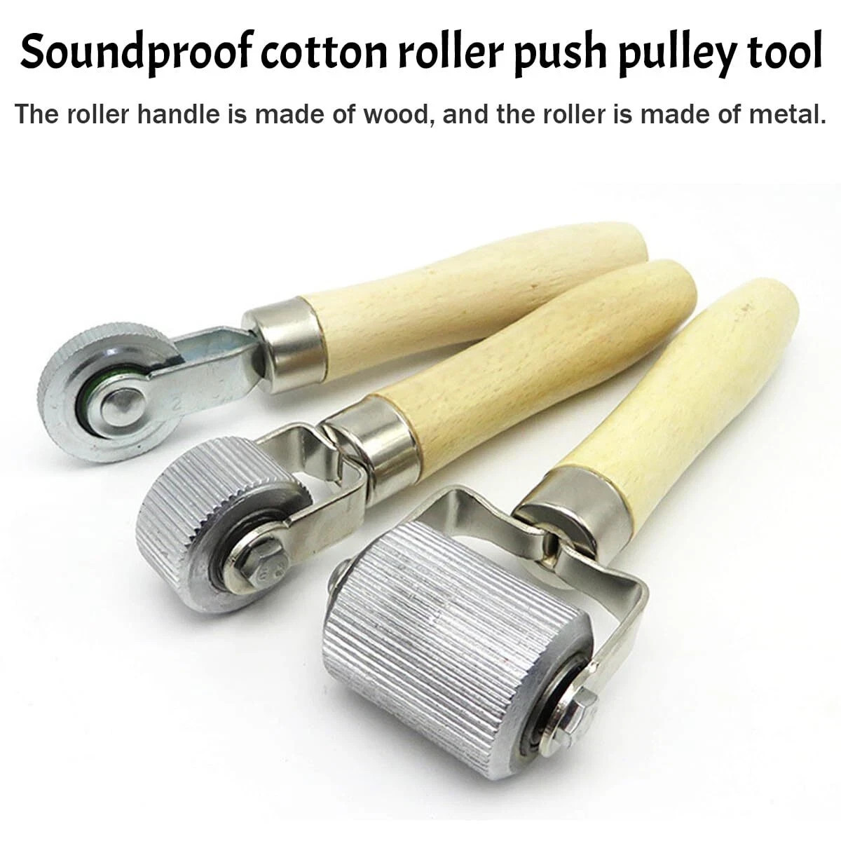 3 Pcs Car Sound Deadener Hand Roller Sound Noise Insulation Tool for Auto