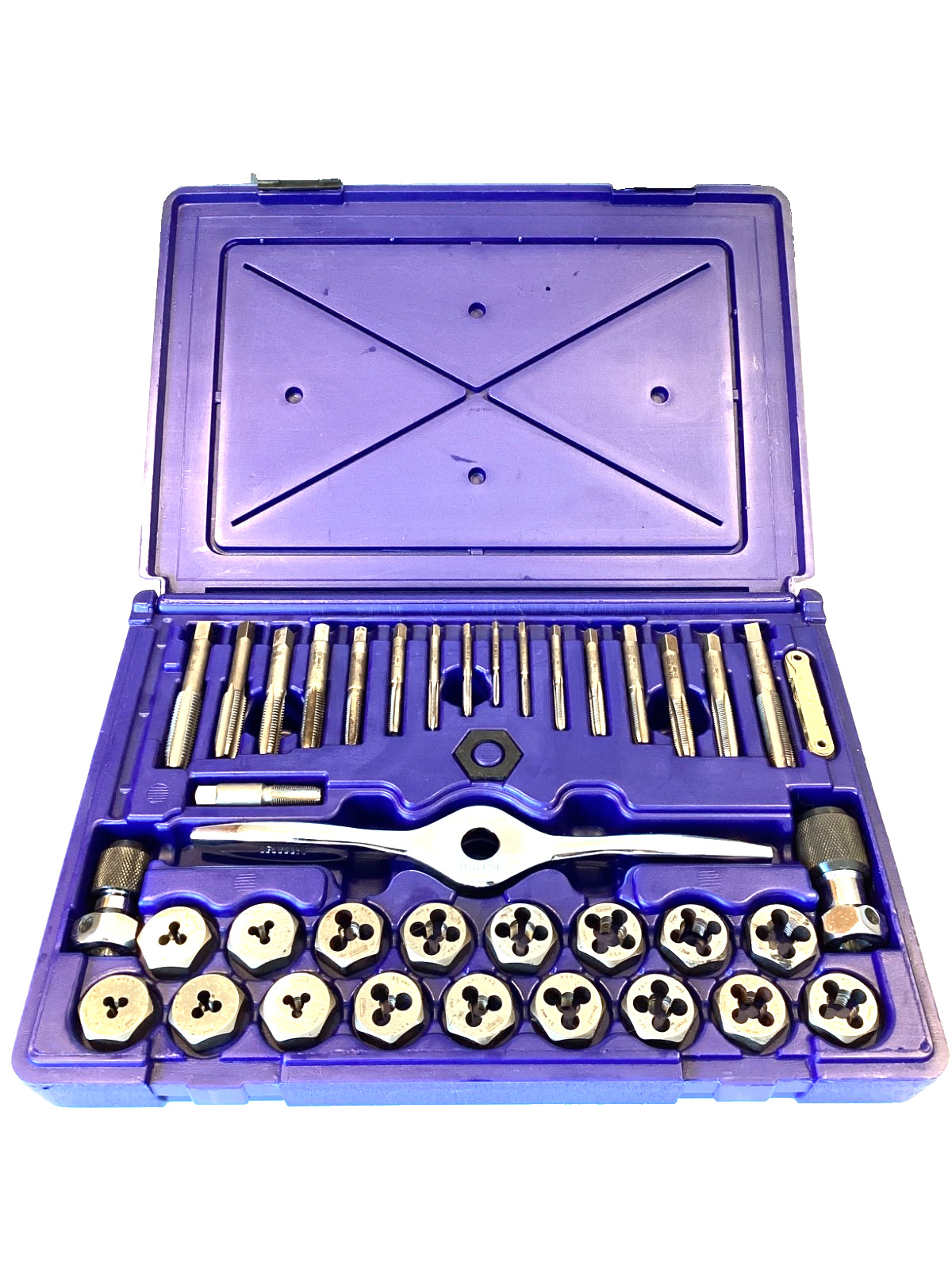 Irwin Hanson 39 Piece Self Aligning Metric Tap And Die Set Snap Latch Case NICE