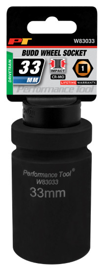 Performance Tool W83033 1″ DR Budd Wheel Socket 33MM – 1″ DR Budd Wheel Socke…