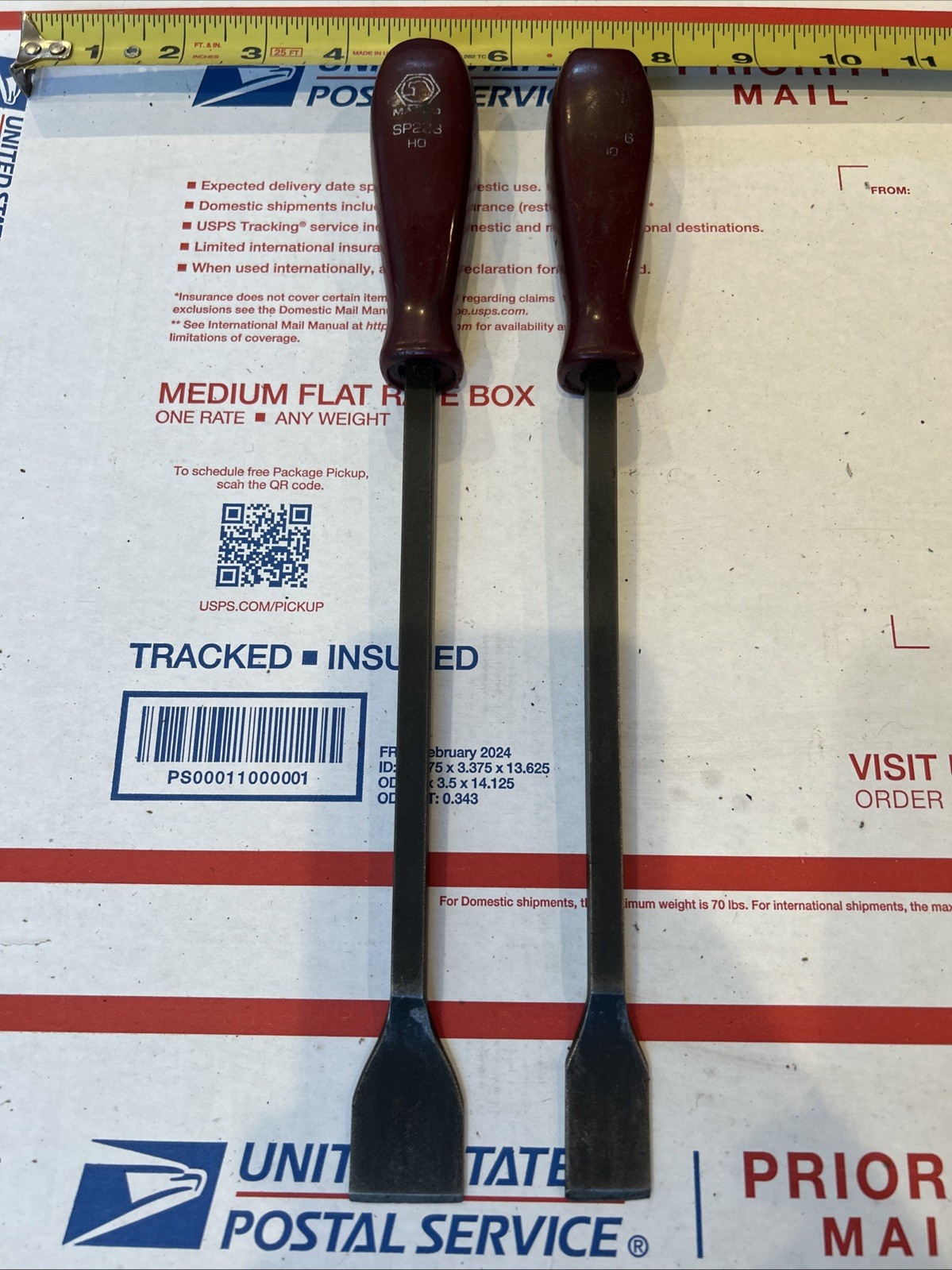 Matco SP223 1” & SP226 3/4”Maroon Handle 12″ Long Carbon Gasket Scrapers