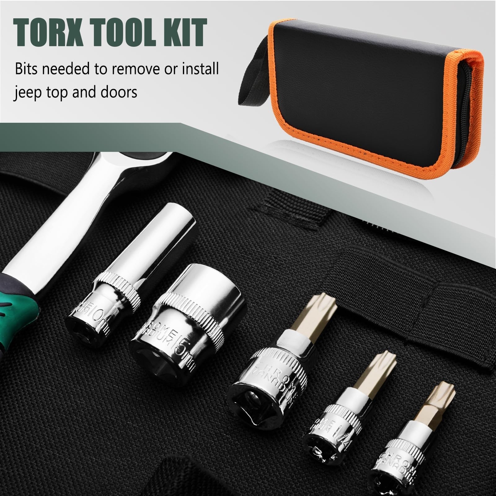 Jeep Wrangler Gladiator Removal Tool Kit | 2007-2025, Torx Tools for 2-4 Doors &