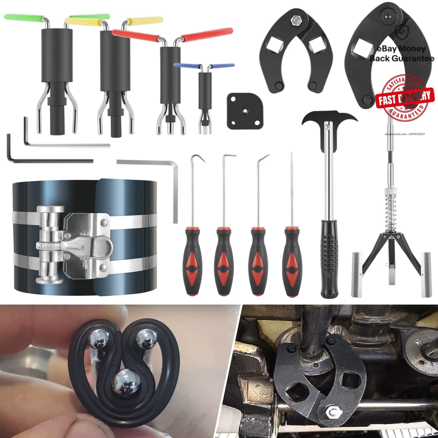 17-Piece Hydraulic Cylinder Tool Set for Skid Steers, Loaders & Backhoes