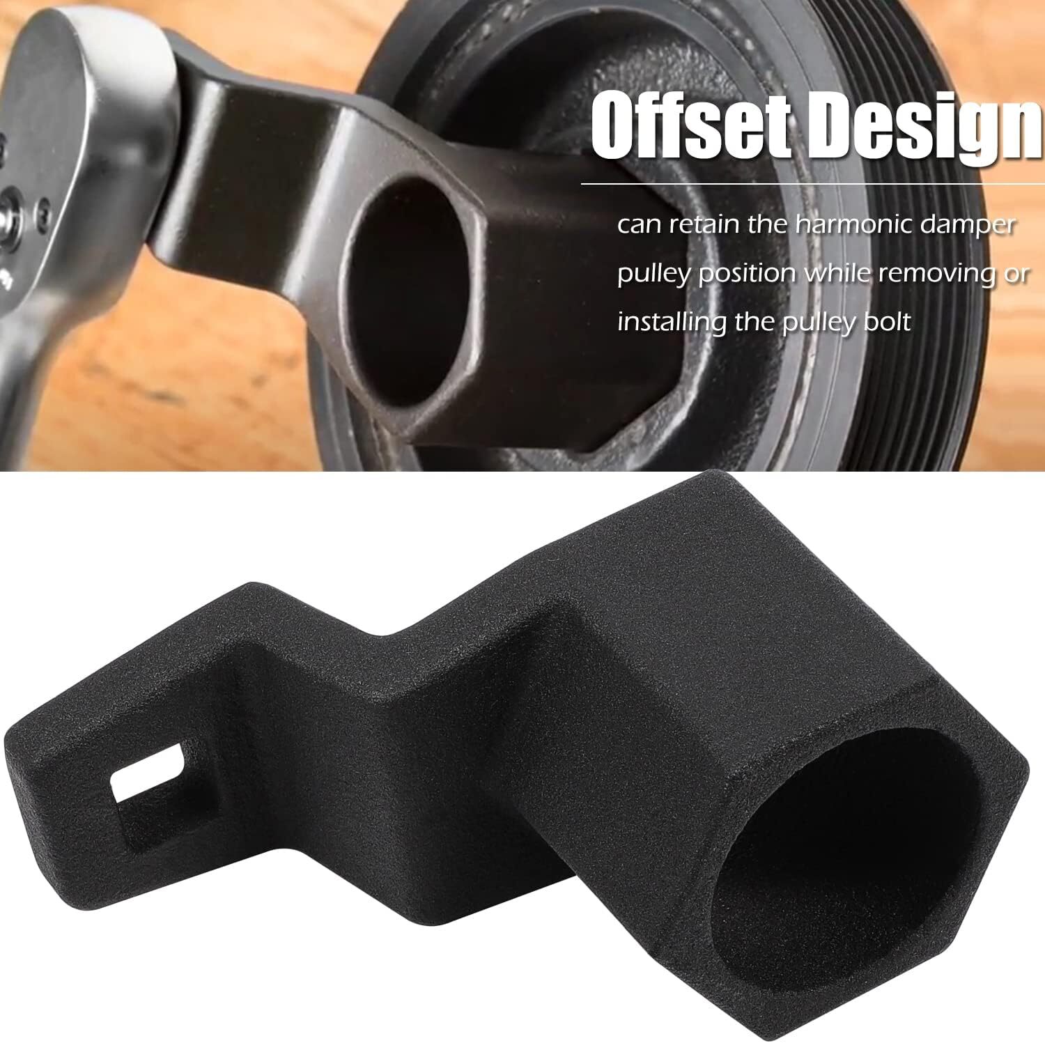 77080 19 mm Harmonic Balancer Socket & 50mm Crank Pulley Wrench Holder For Honda