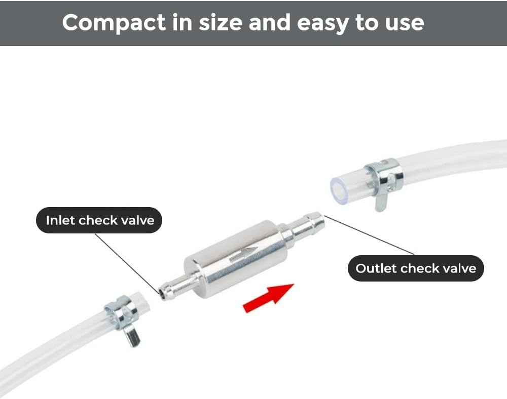 One-Way Valve Brake Bleeder Kit: 2 Sets with Screw Caps & Spring Clips Included