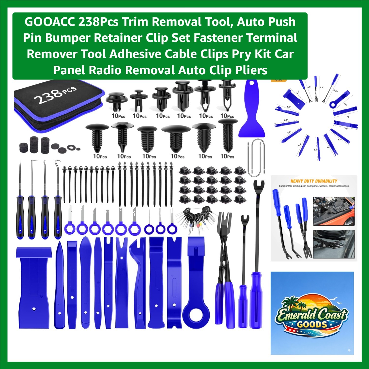 Complete 238-Piece Auto Trim Removal Tool Set – Ideal for DIY and Professionals