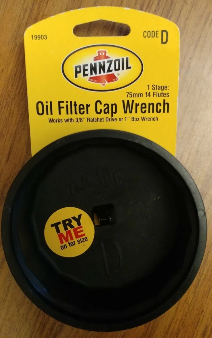 Pennzoil Oil Filter Cap Wrench 19903 75mm 1 Stage 14 Flutes Code D New E25