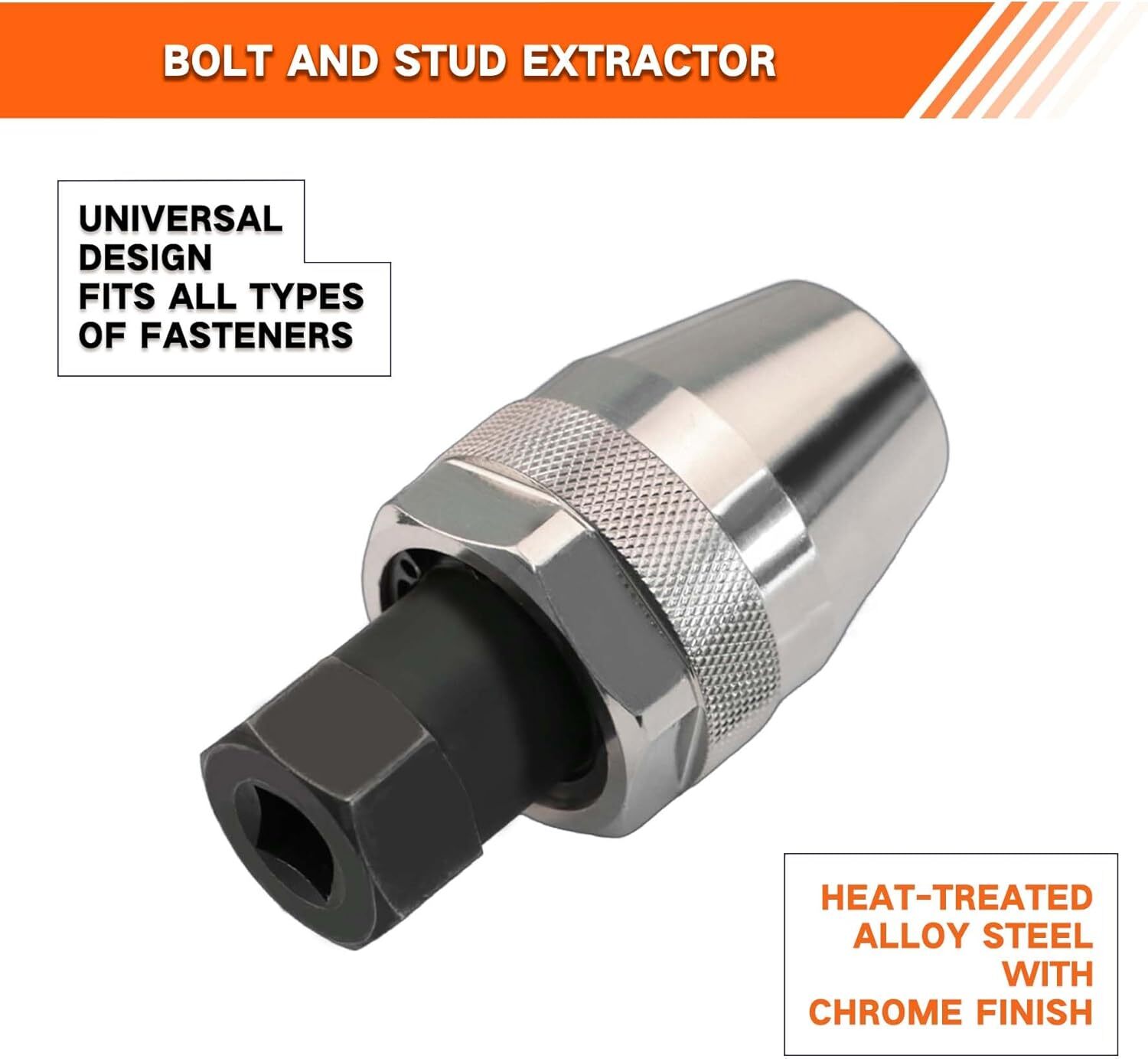 Broken Bolt Remover Stud Extractor Tool To Locks And Removes 1/4inch To 1/2inch