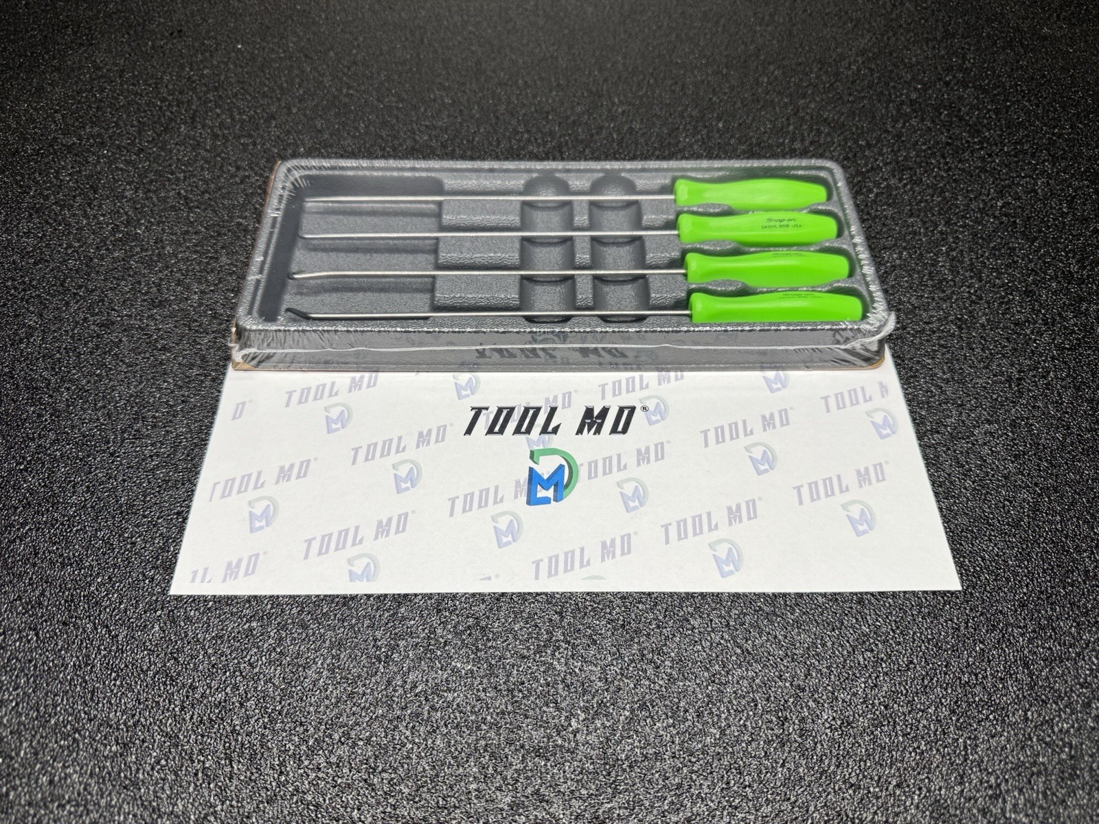 Snap-on Tools USA NEW 4-Piece GREEN Mini Hard Handle LONG Pick Awl Set ASAL204B
