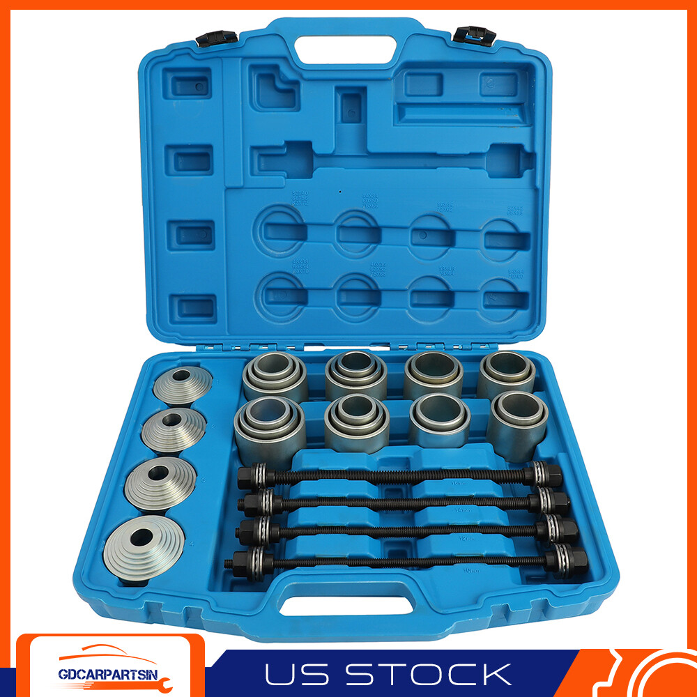 28pcs Press Pull Sleeve Kit Removing Bearings Bushes Seals Garage Tool Us Stock