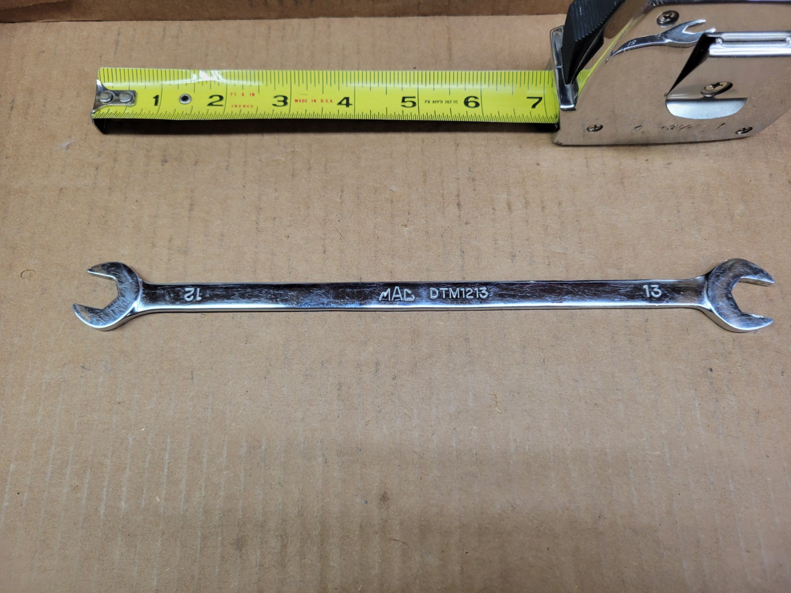 Mac Tools USA Low Torque 12 x 13 MM Double Open End Wrench No DTM1213