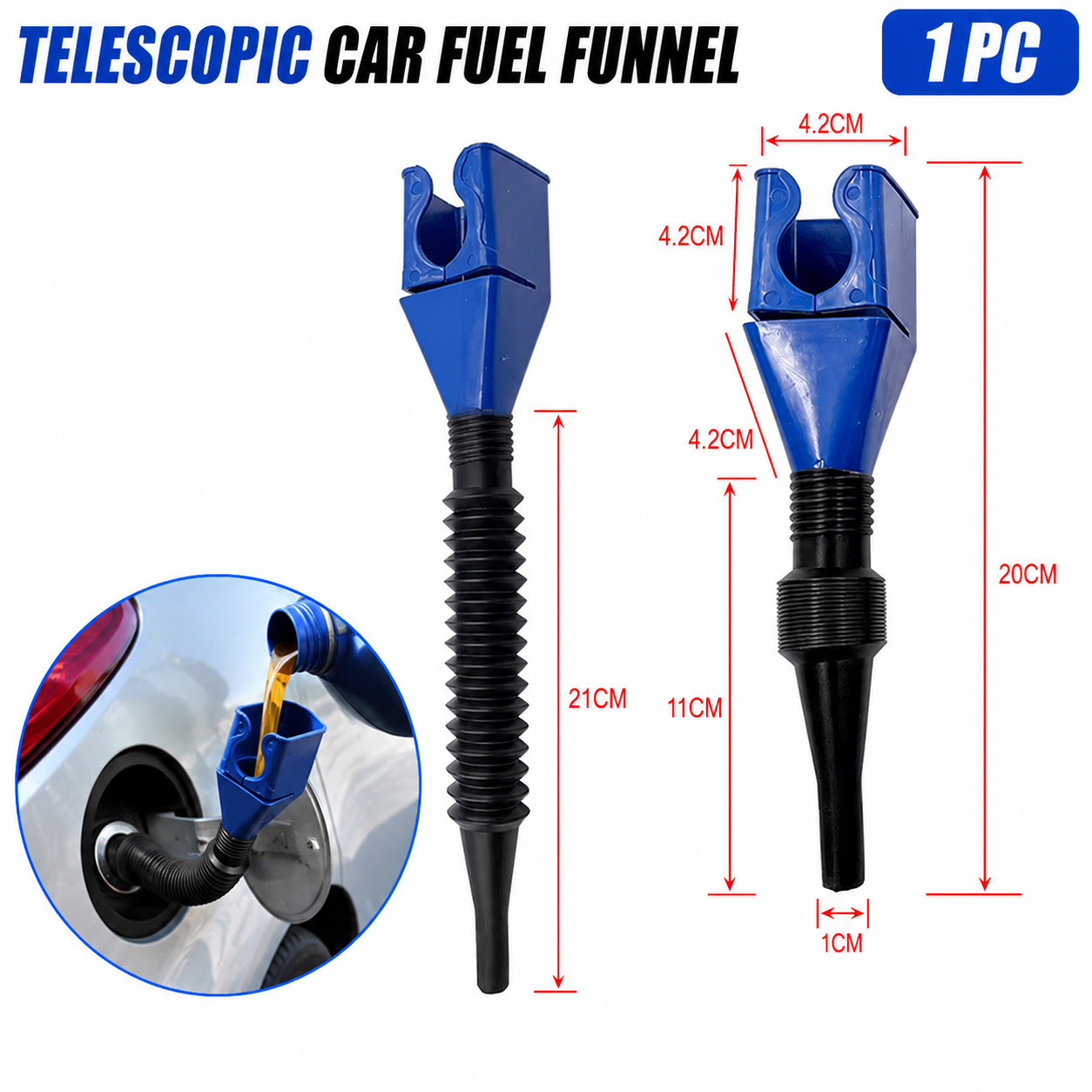 Flexible Draining Tool Snap MultiPurpose Flexible Fold Oil Diesel Transfer Funne