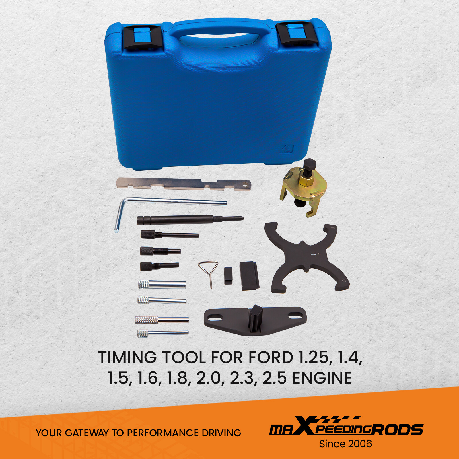Engine Timing Tool Kit Camshaft + Flywheel Locking Tool Fit for Ford Mazda