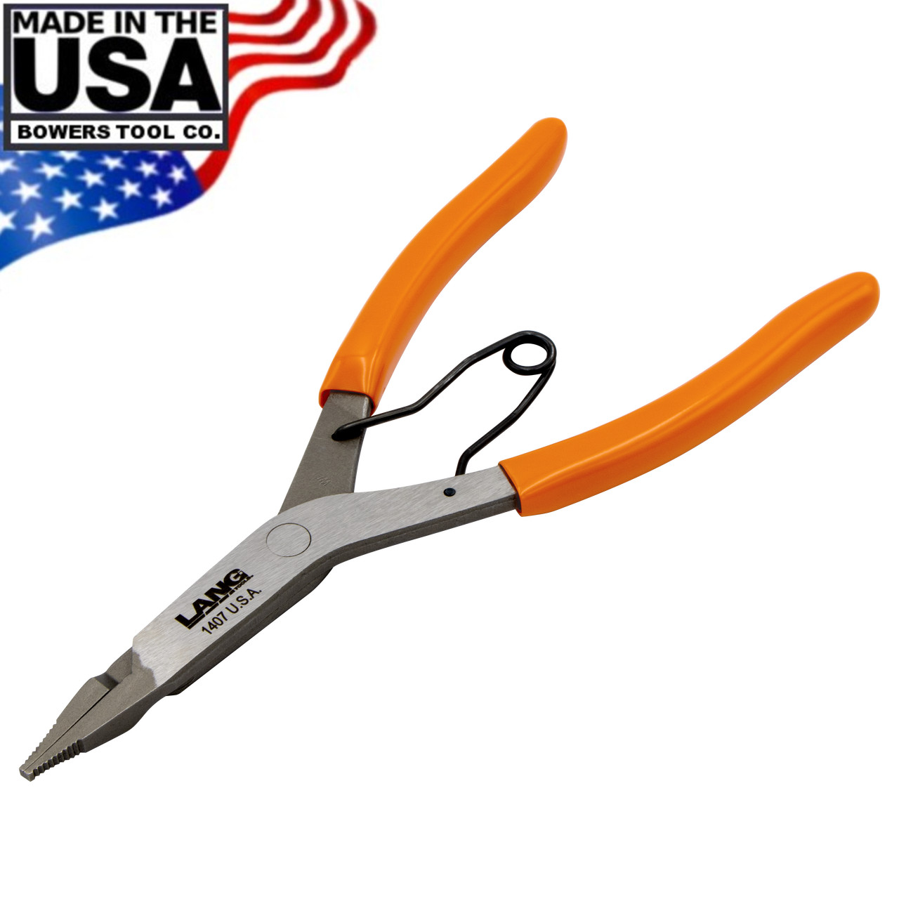 Lang 9″ Straight Lock Ring Pliers Snap Retaining Ring Polished Finish Made USA