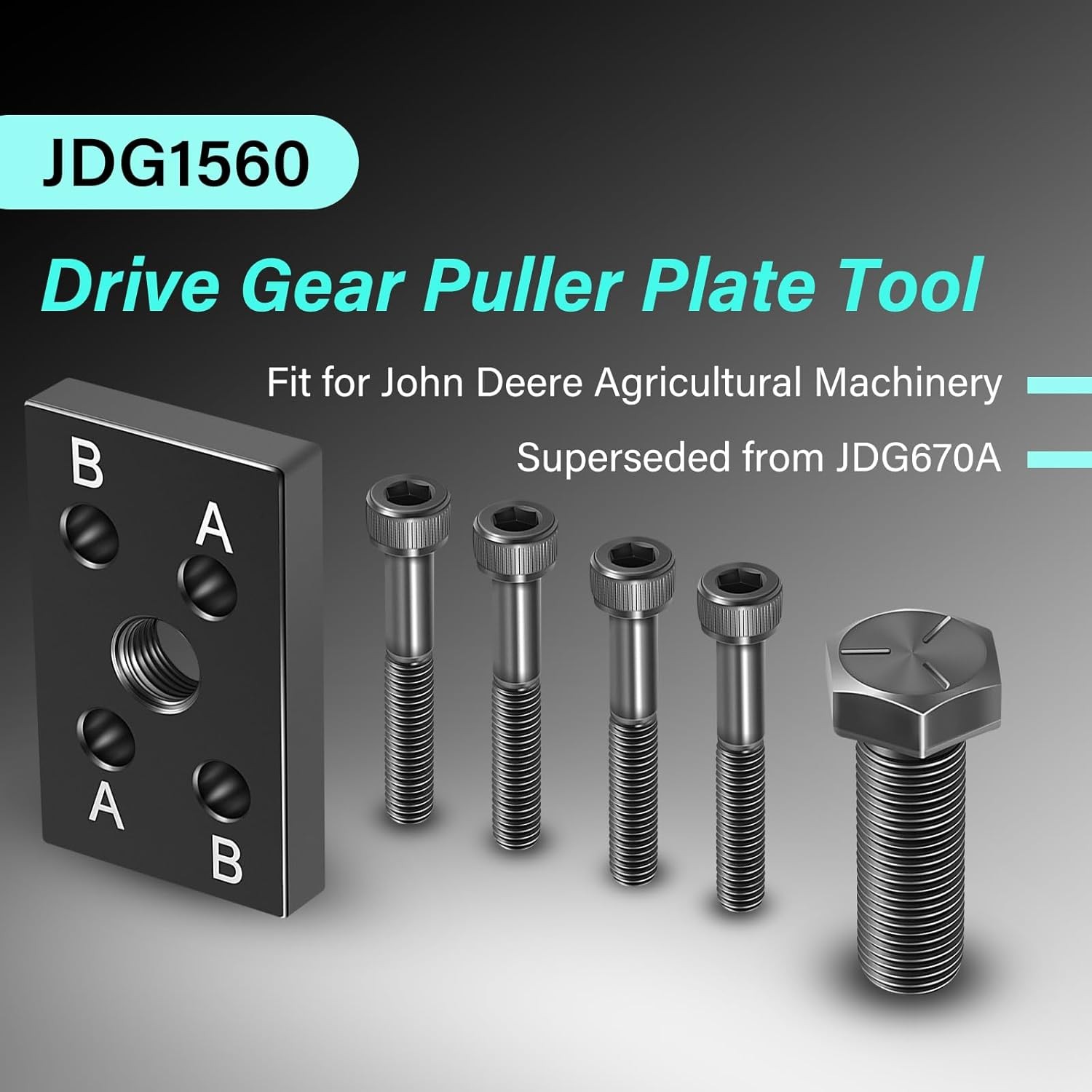 JDG1560, JDG670A Drive Gear Puller Plate Tools for John Deere 6059/6068 Engines