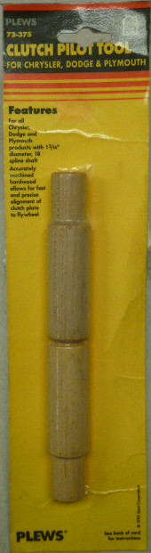 NOS! PLEWS CLUTCH PILOT TOOL for CHRYSLER, DODGE & PLYMOUTH, No. 72-375