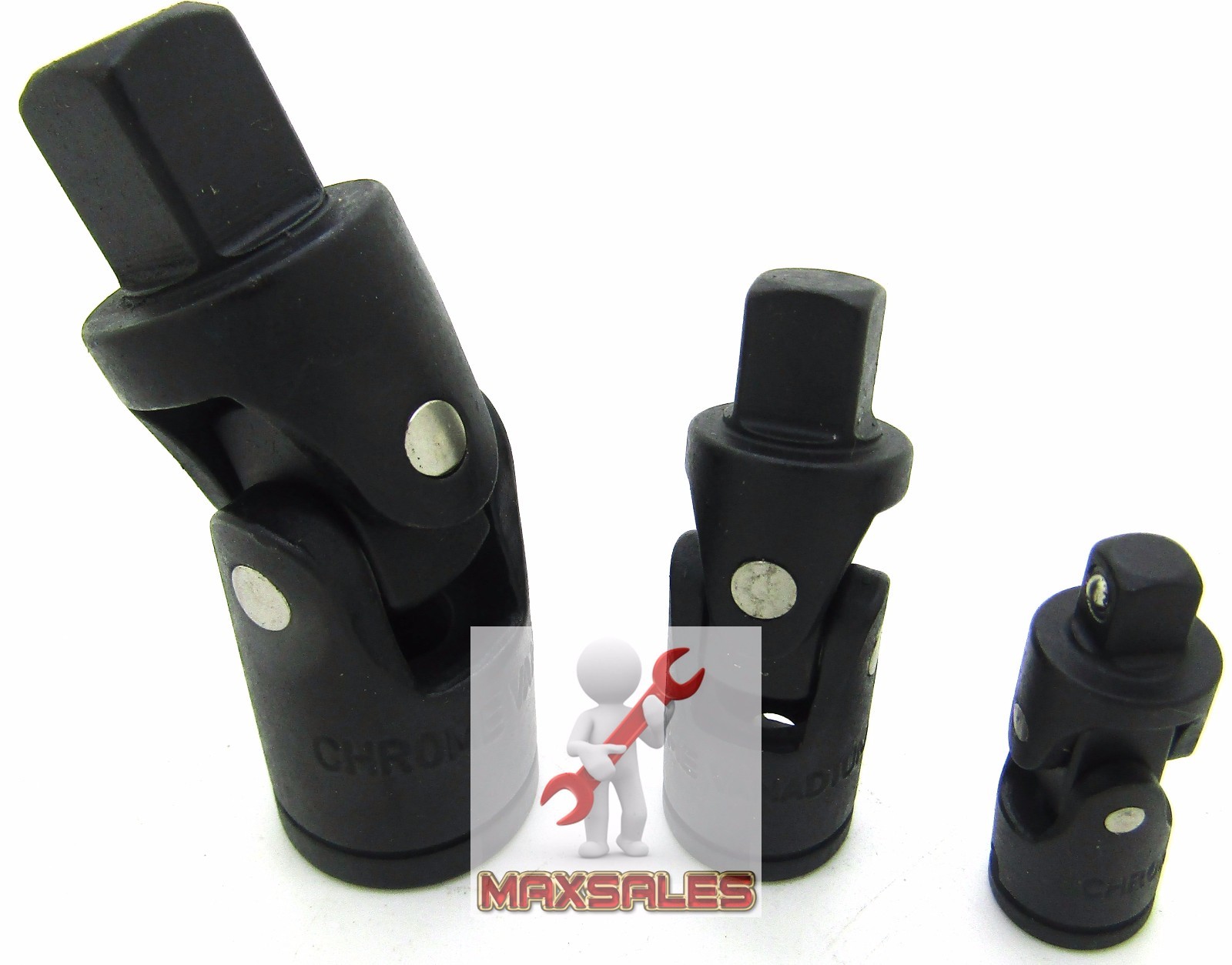 New 3PC IMPACT UNIVERSAL JOINT SET 1/4″,3/8″,1/2″ DR.