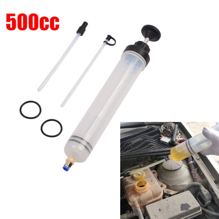 500ML Manual Car Oil Fluid Extractor Transfer Syringe Bottle Fuel Liquid Pump